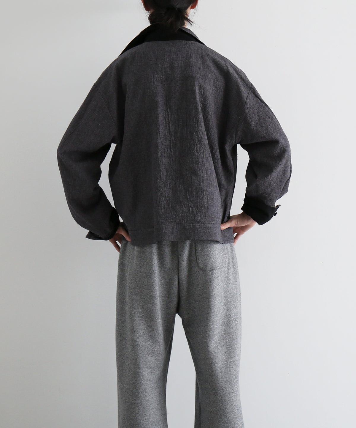 WHOWHAT Reversible blouson "BLACK×GRAY BLACK"