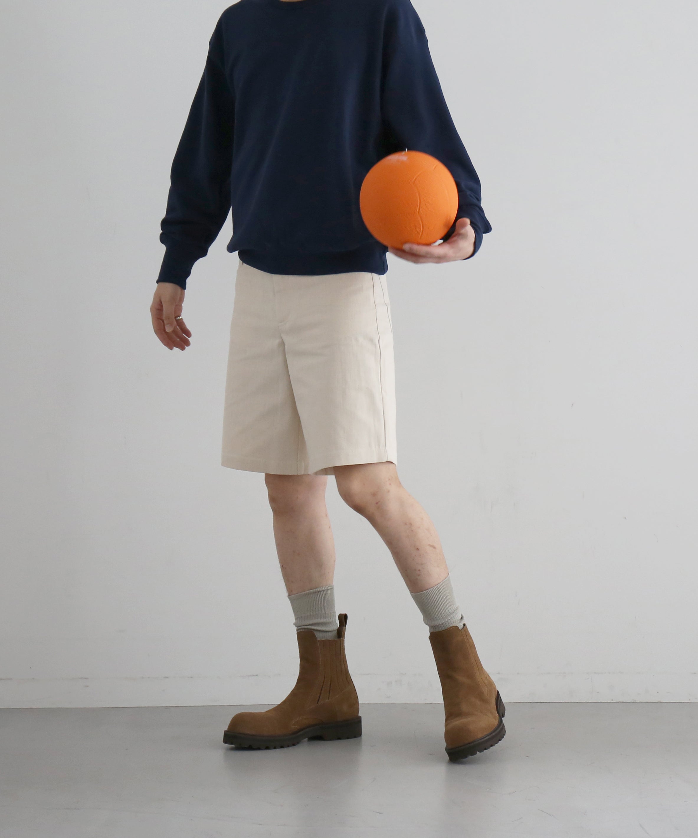 sefr Davis denim shorts "LIGHT ECRU TWILL"