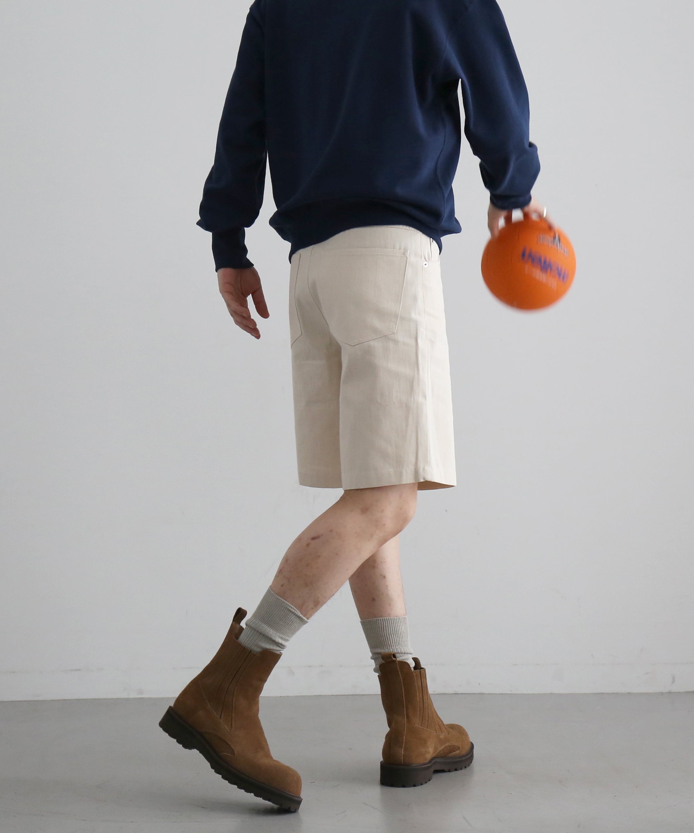 sefr Davis denim shorts "LIGHT ECRU TWILL"