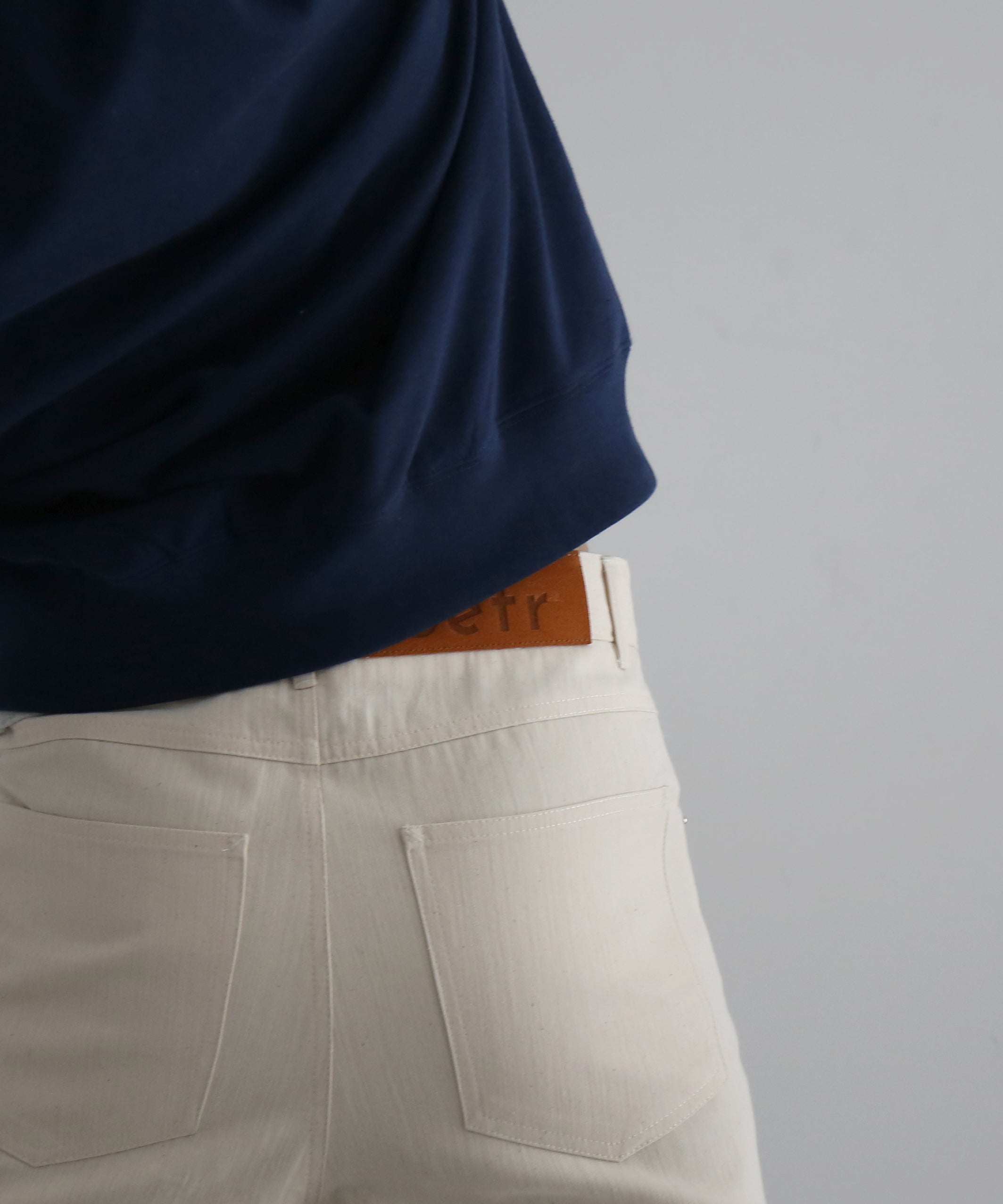 sefr Davis denim shorts "LIGHT ECRU TWILL"