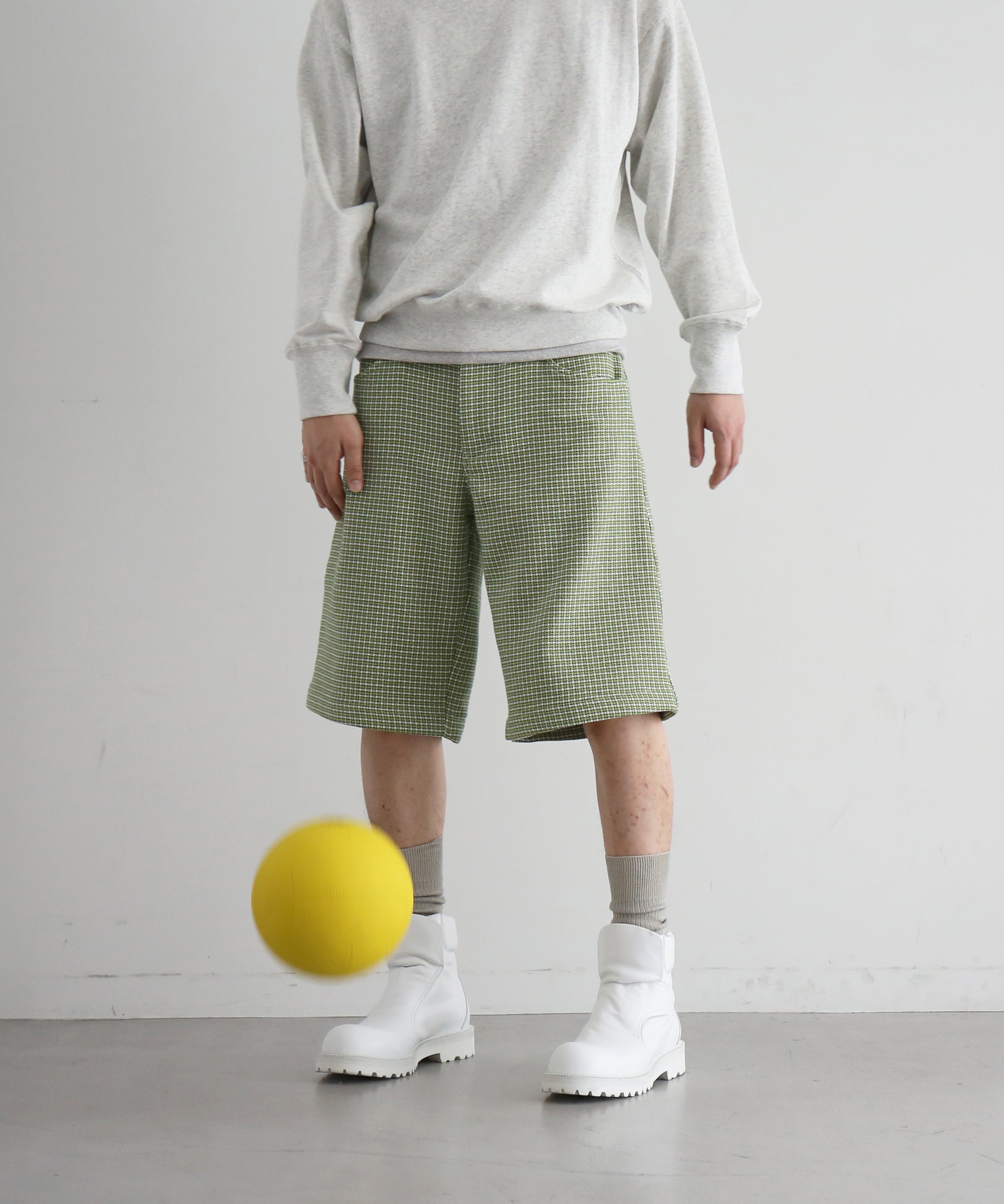 Sefr Nasedo shorts "SOFT GREEN CHECK"