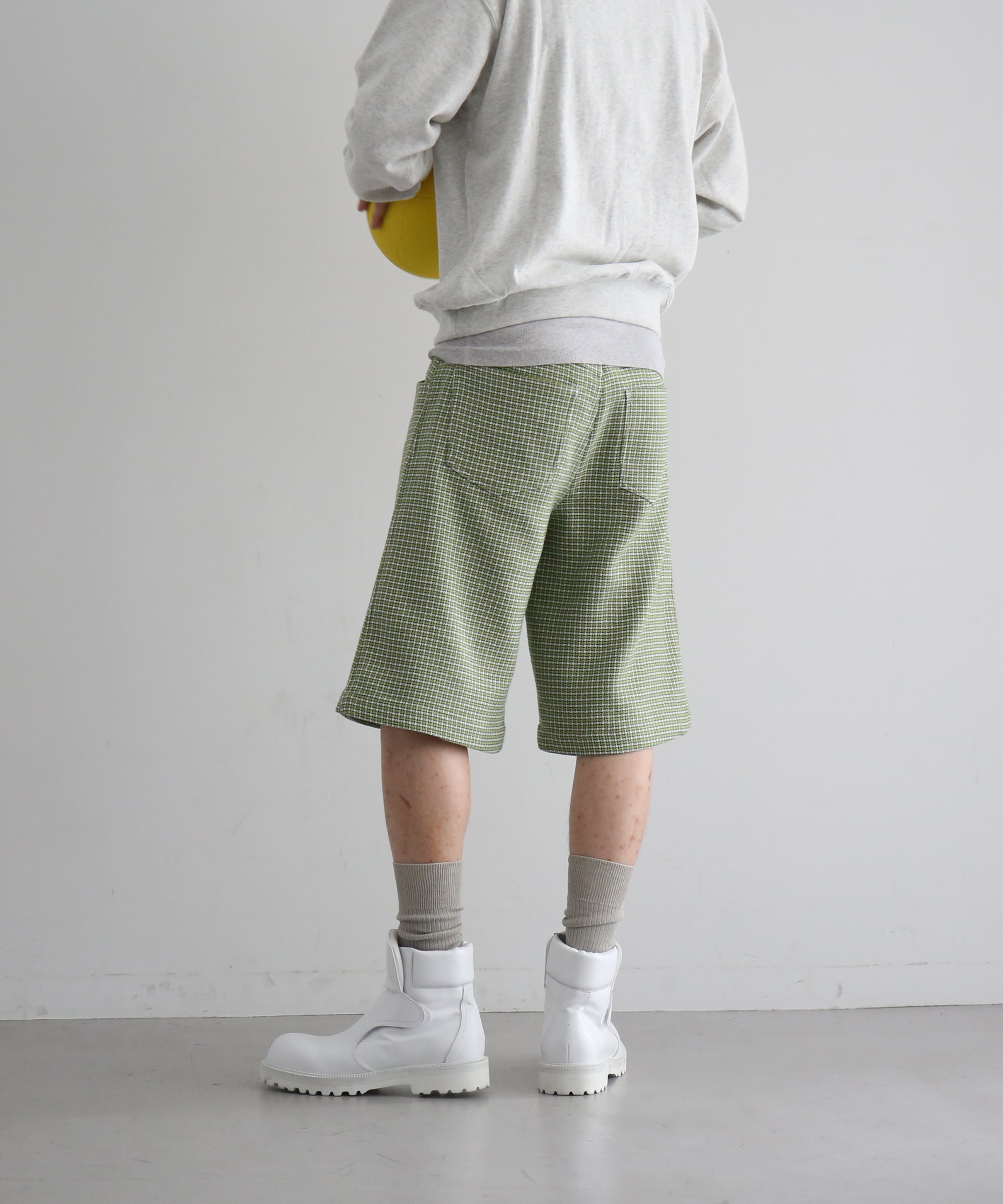 Sefr Nasedo shorts "SOFT GREEN CHECK"