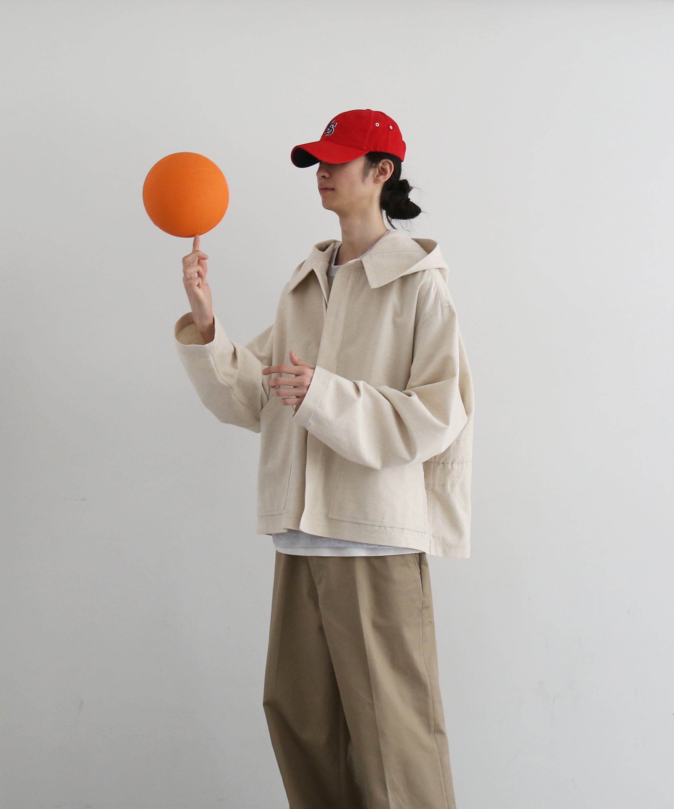 UNUSED Us2553 hood jacket "BEIGE"