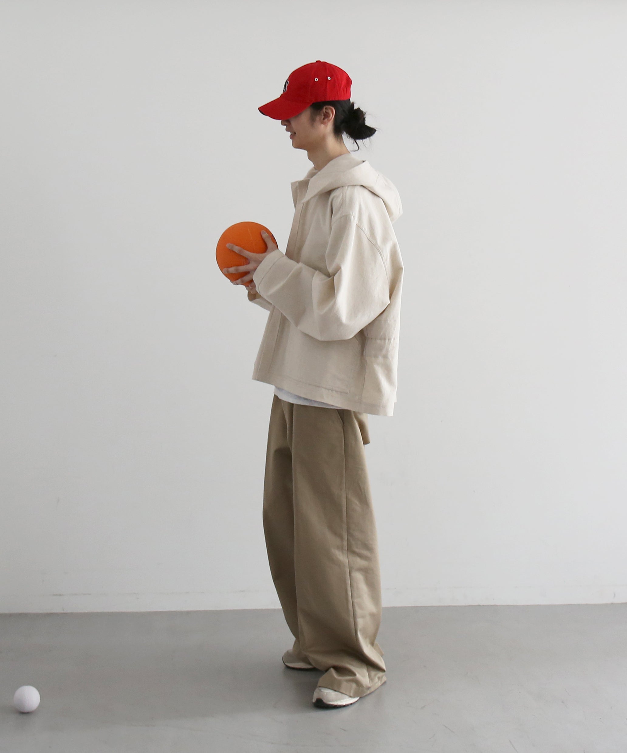 UNUSED Us2553 hood jacket "BEIGE"