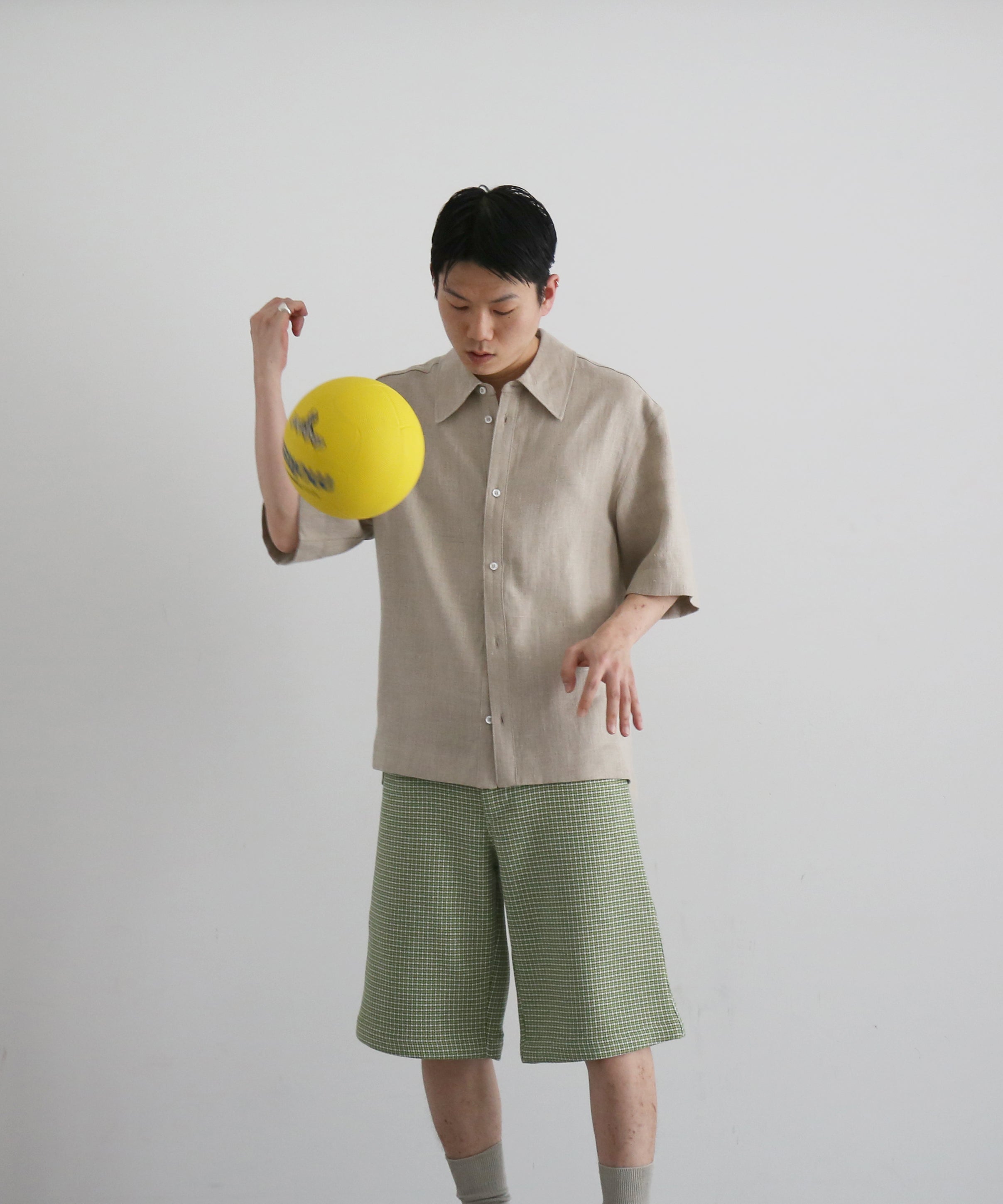 sefr Dao shirt "BEIGE CONCRETE LINEN"