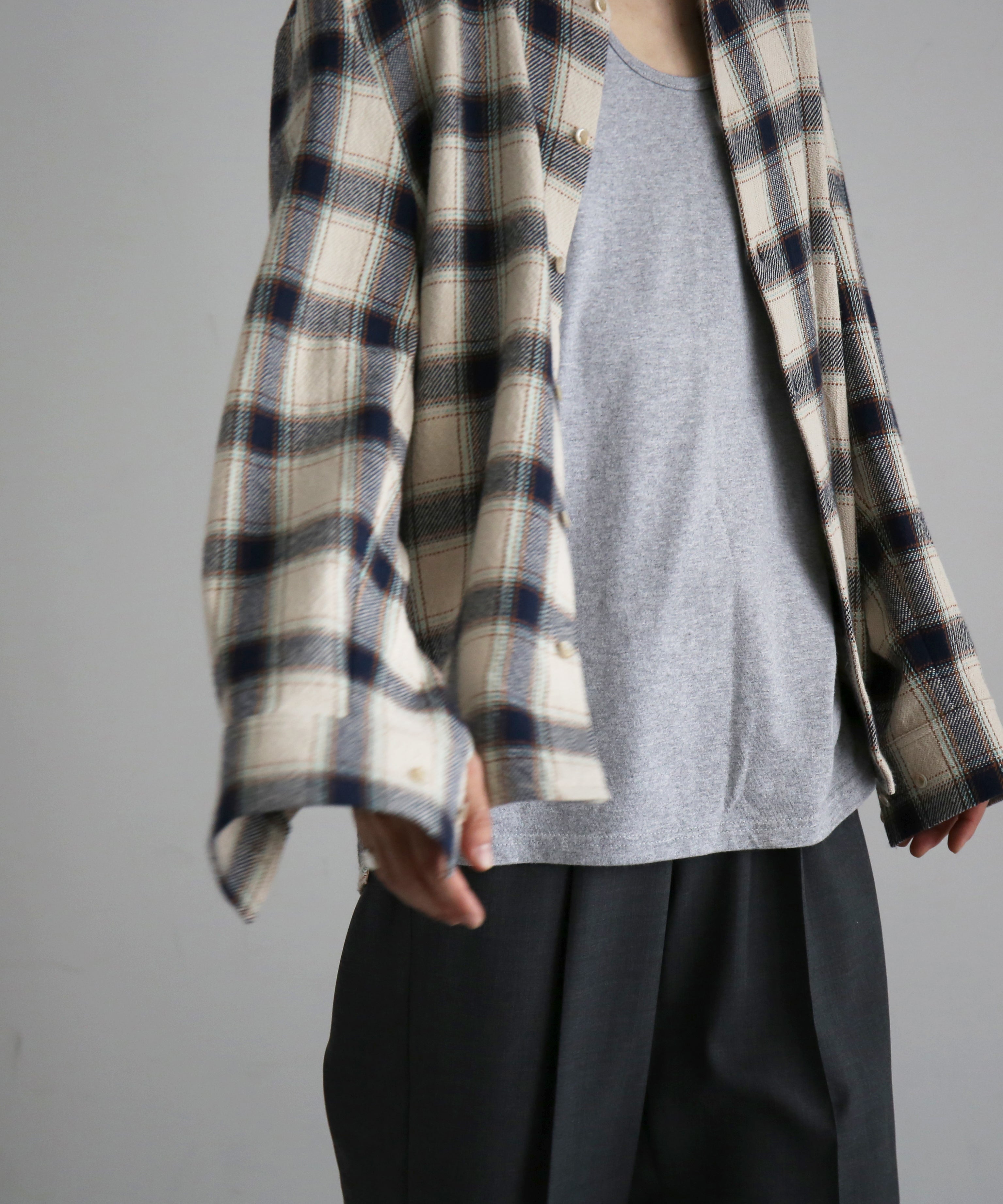 sefr Wes shirt "NAVY TABLECLOTH CHECK"