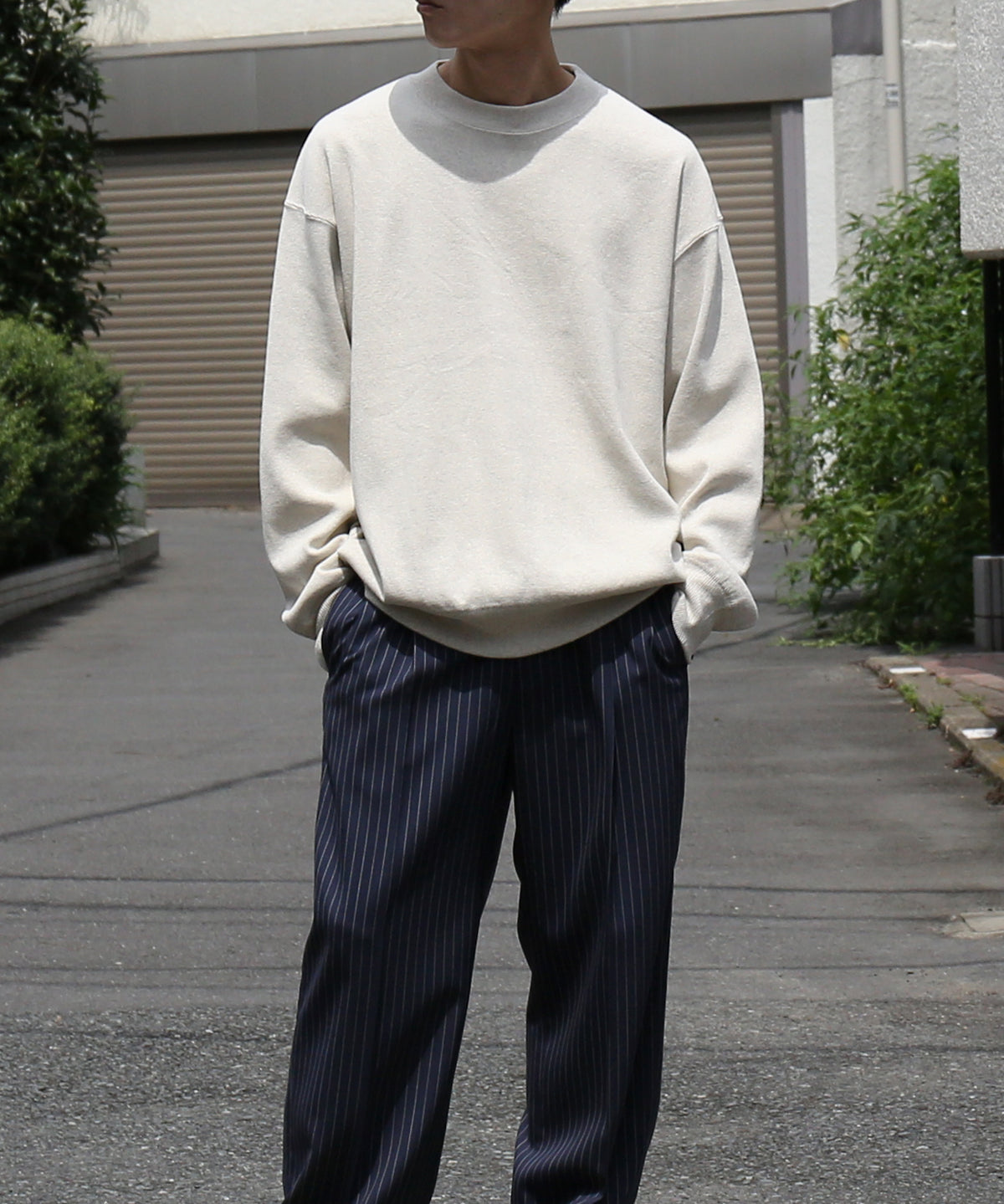 crepuscule Co rib sweat p/o "OATMEAL"