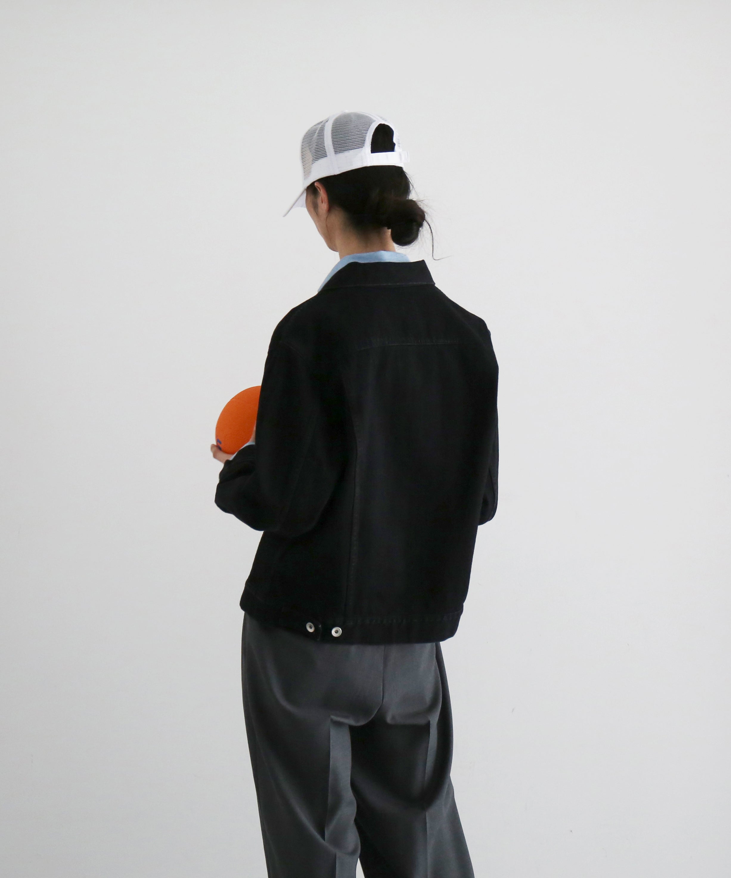 ensou. Erased jean jacket-washed "A.BLACK"