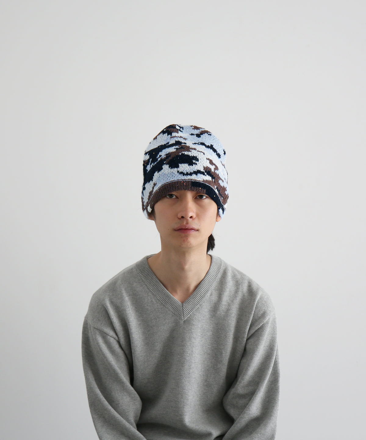 FAF(FAKE AS FLOWERS) Camo single beanie "SKY CAMO"