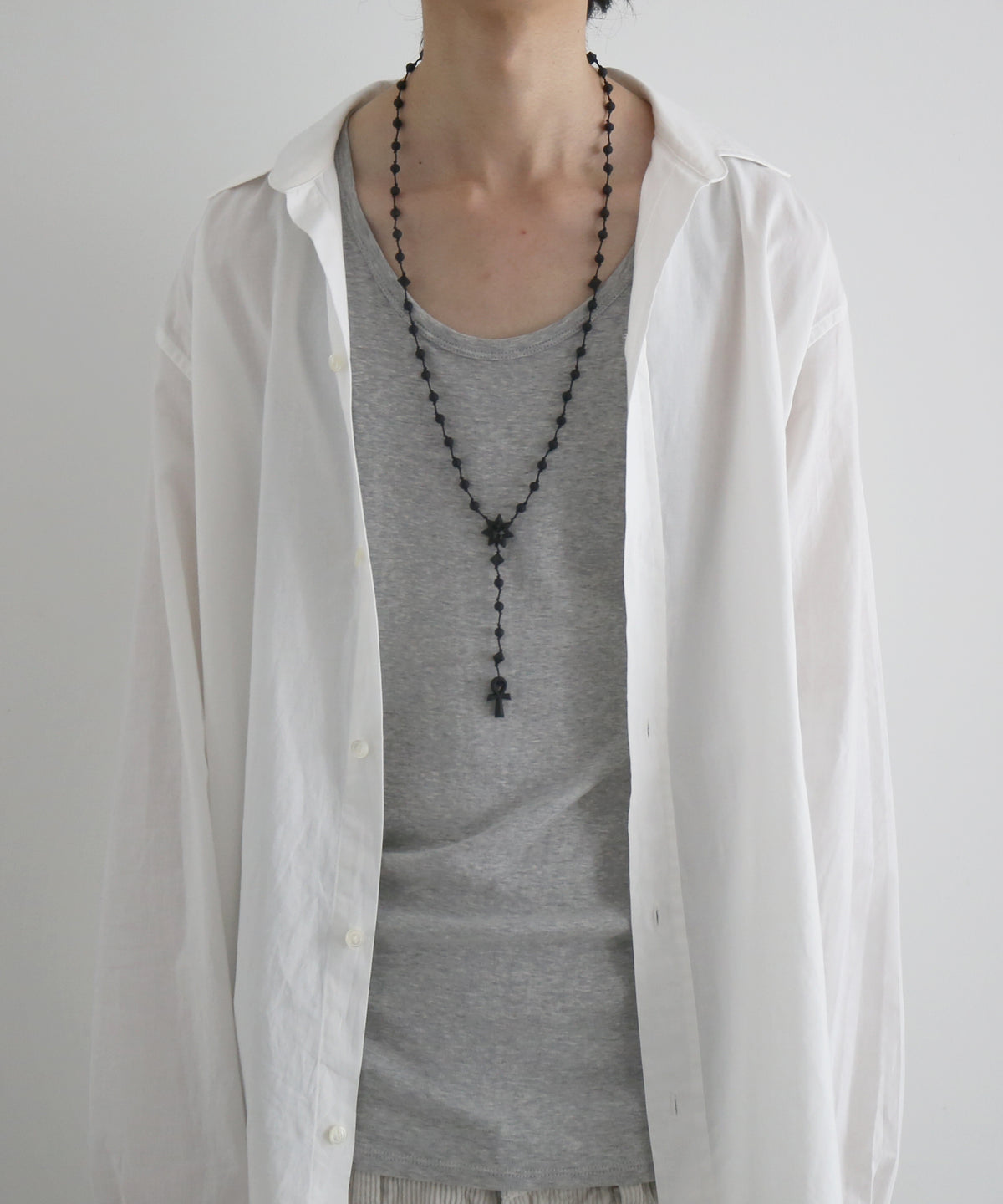 FAF(FAKE AS FLOWERS) Akhara necklace "BLACK"