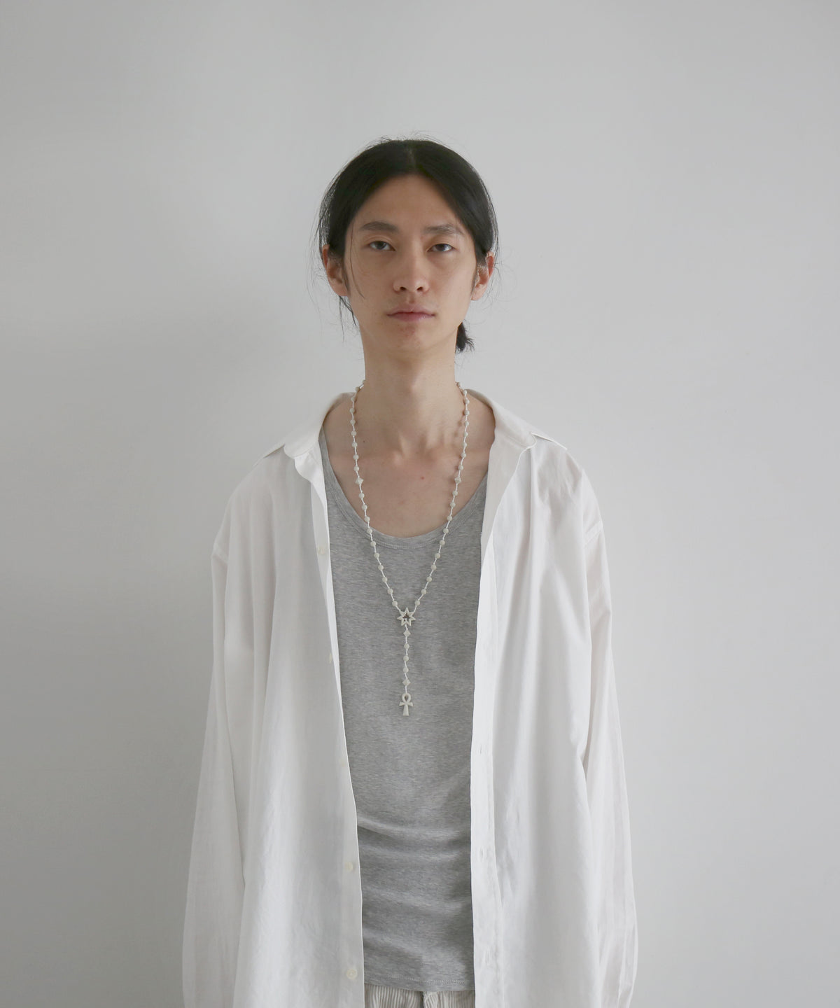 FAF(FAKE AS FLOWERS) Akhara necklace "MILK"