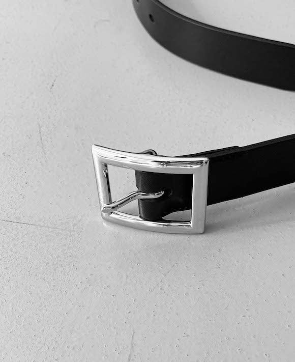 Aeta Vt12 square buckle belt "BLACK"