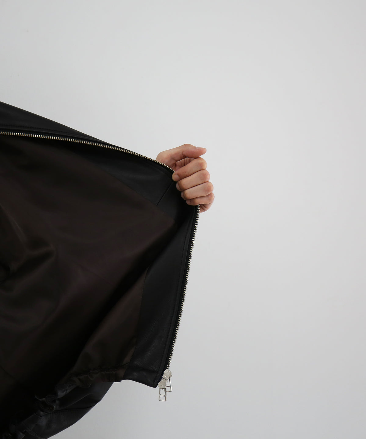 VOAAOV Leather blouson "BLACK"