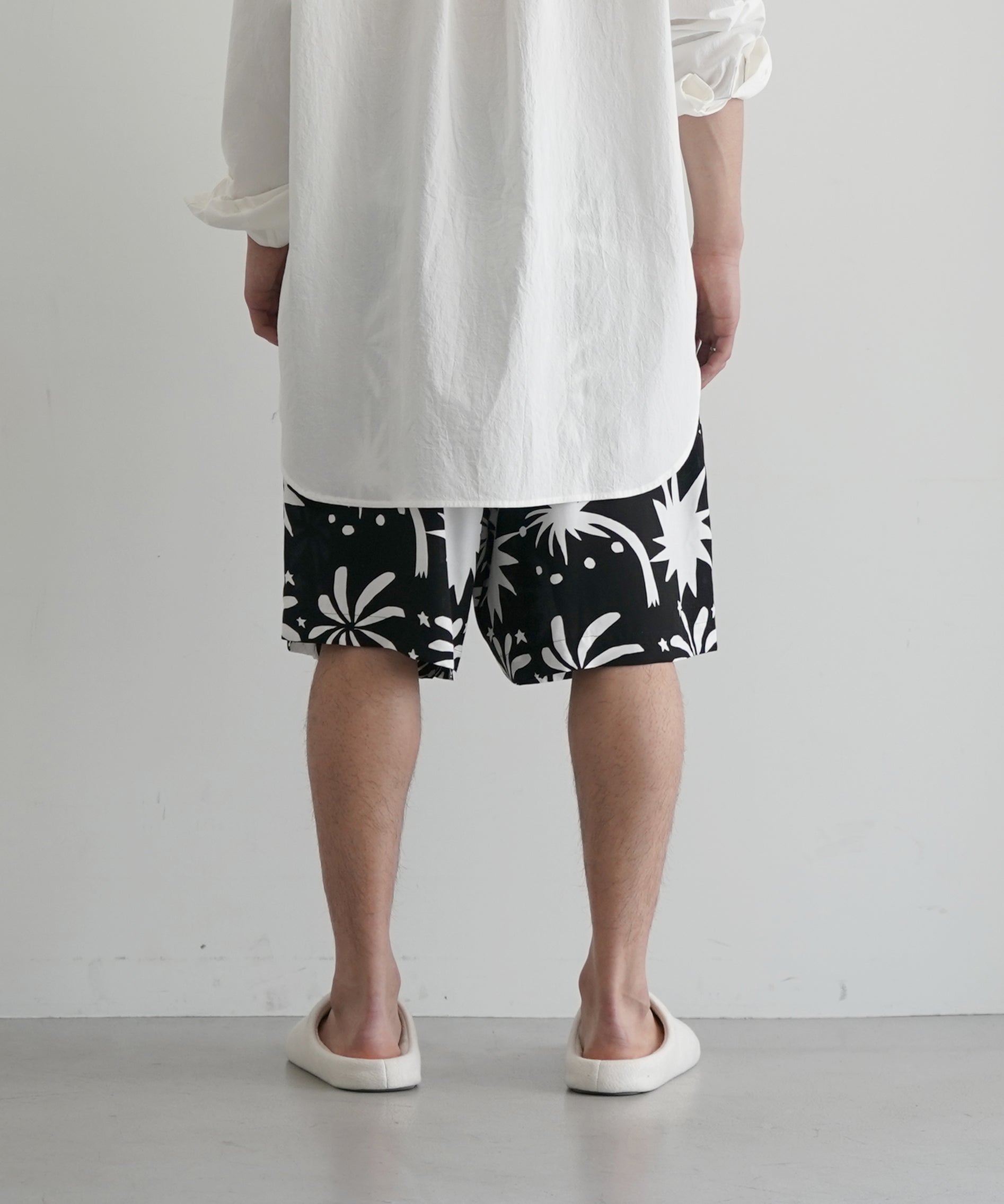 COTTON PAN 花火 レーヨンパンツ "BLACK"