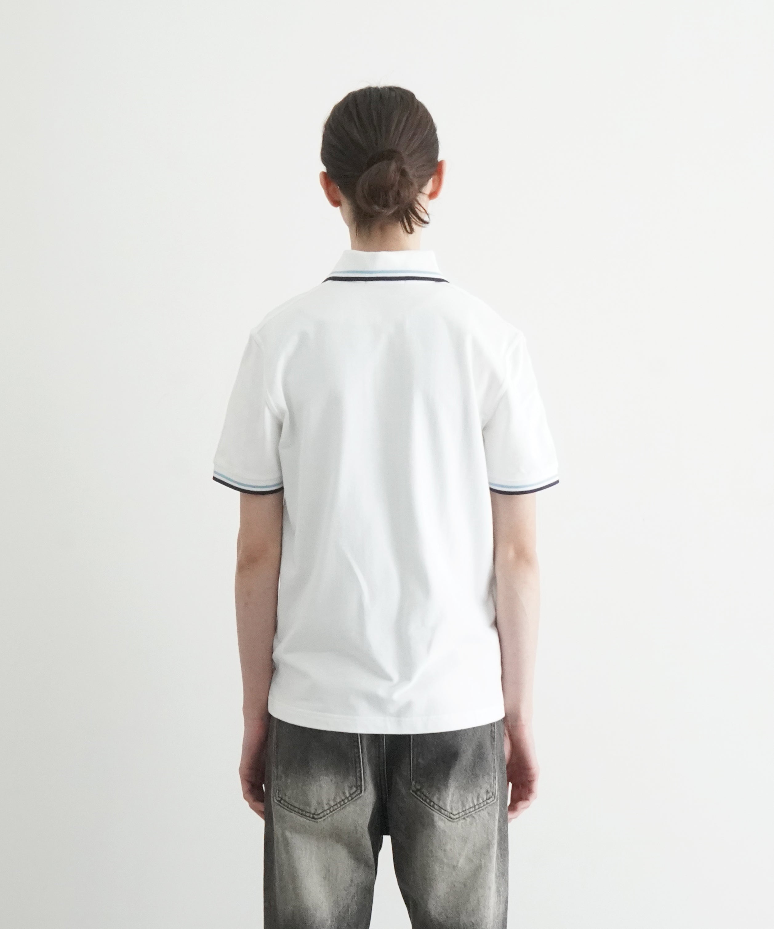 FRED PERRY Twin tipped fred perry shirt "WHITE"