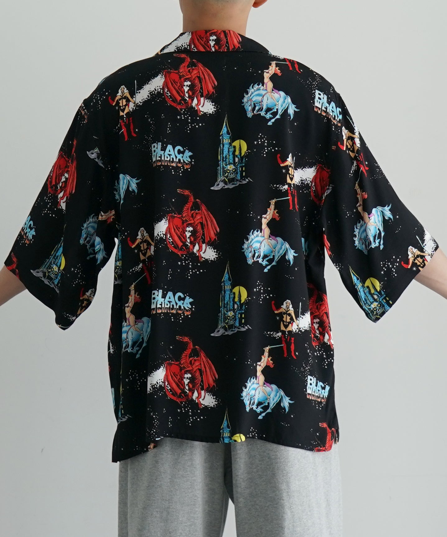 Black Weirdos Heavy metal aloha shirt "BLACK"