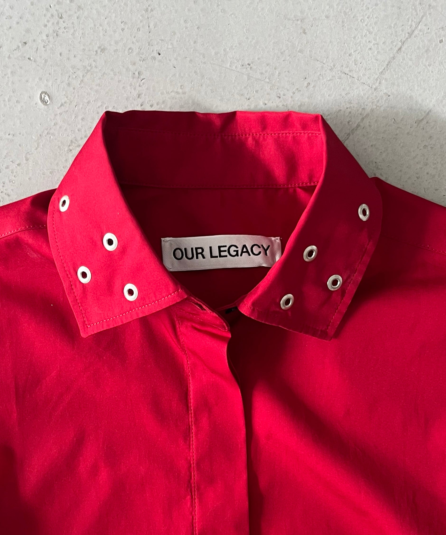 OUR LEGACY Girdle top "LIPSTICK RED SUPER POPLIN"