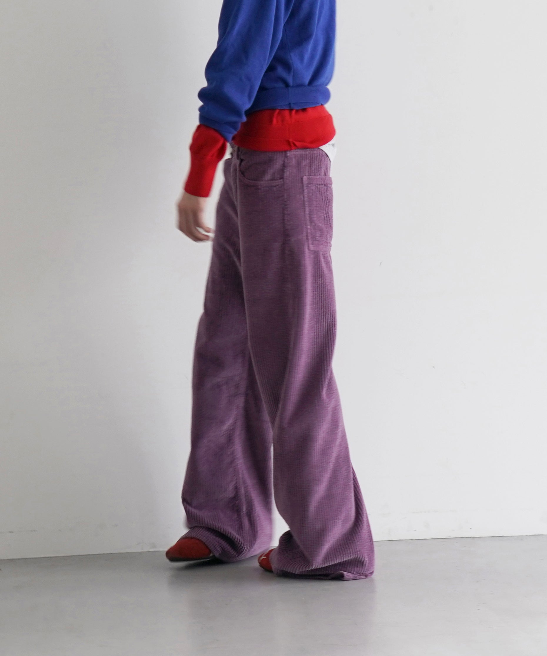 Baserange Tajo wide pants men "CUE PURPLE"