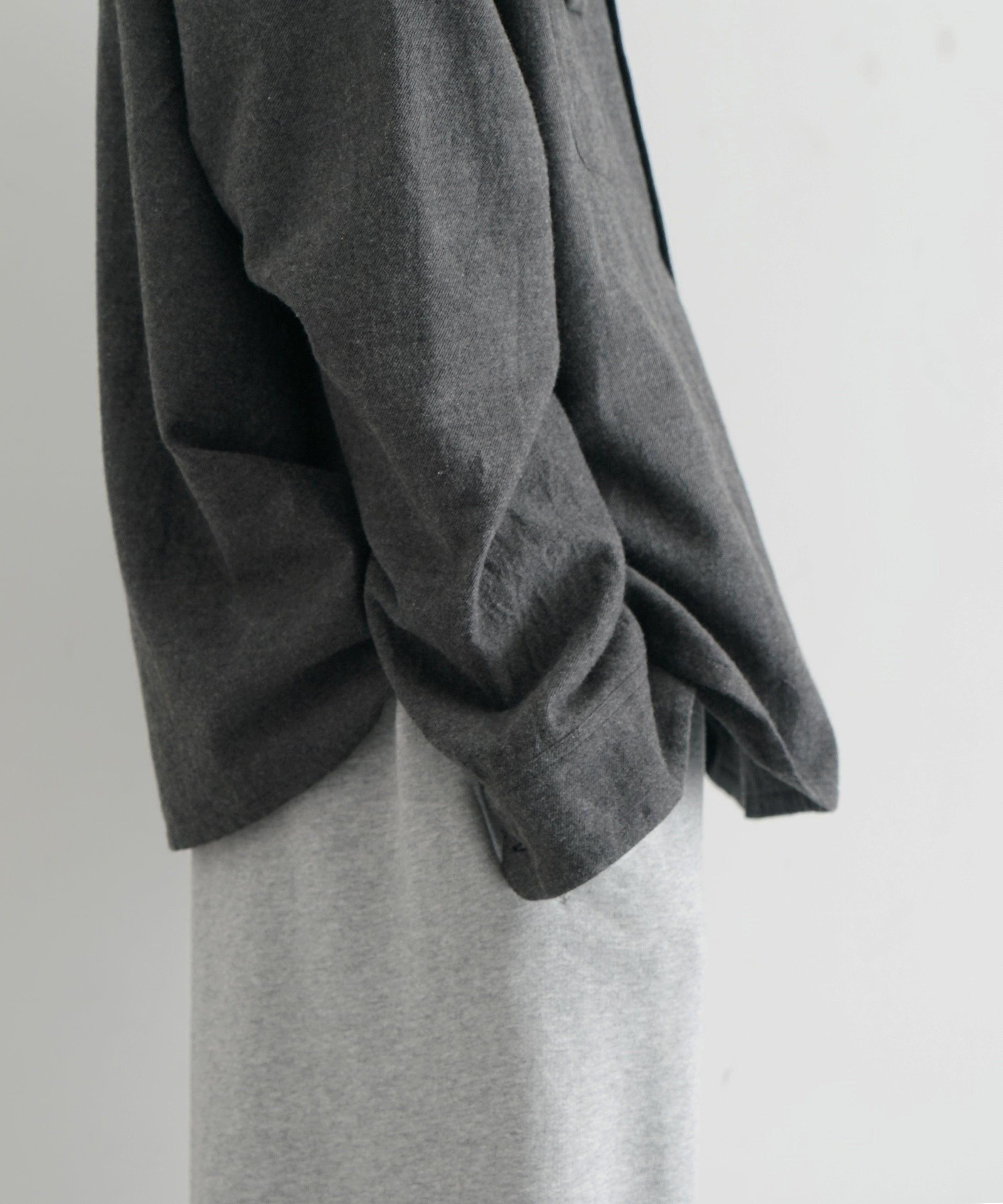 UNUSED Us2526 flannel shirt "CHARCOAL"