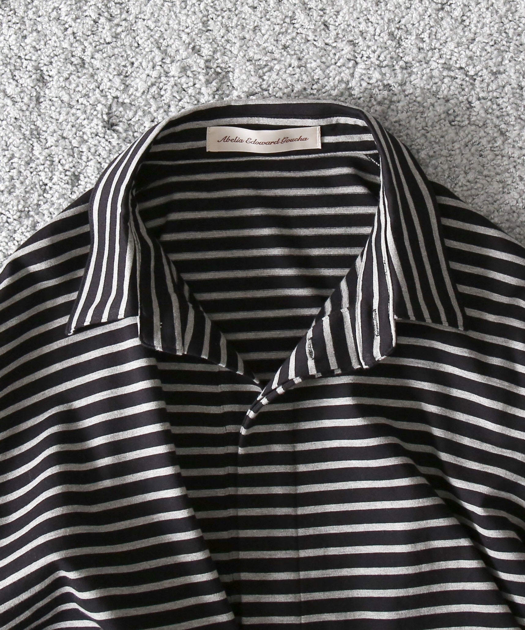 ABELIA EDOWARD GOUCHA Ls polo border "BLACK"