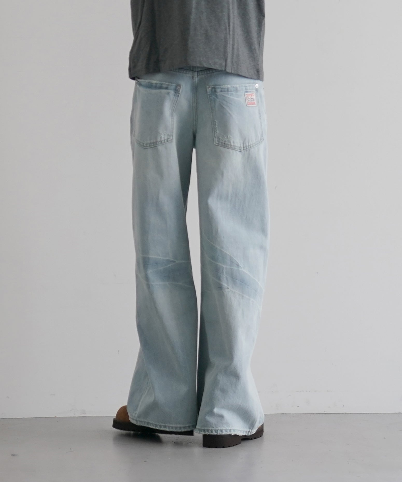 FAX COPY EXPRESS Gardener straight-leg denim pants "BLUE"