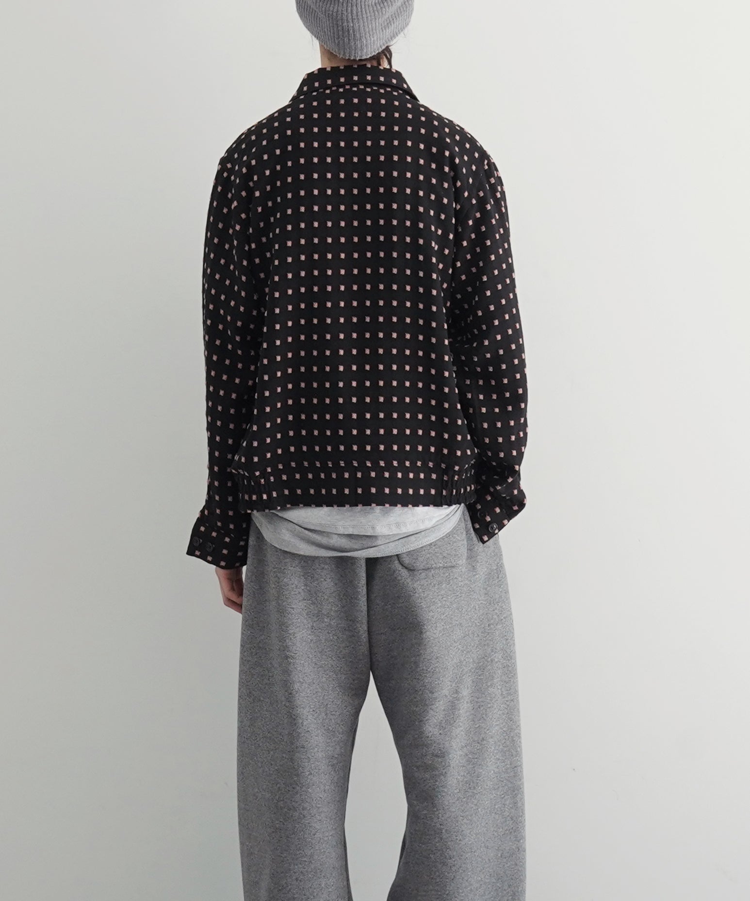 NEEDLES Sports jacket -dobby square "B-BLACK / MEDIUM B"