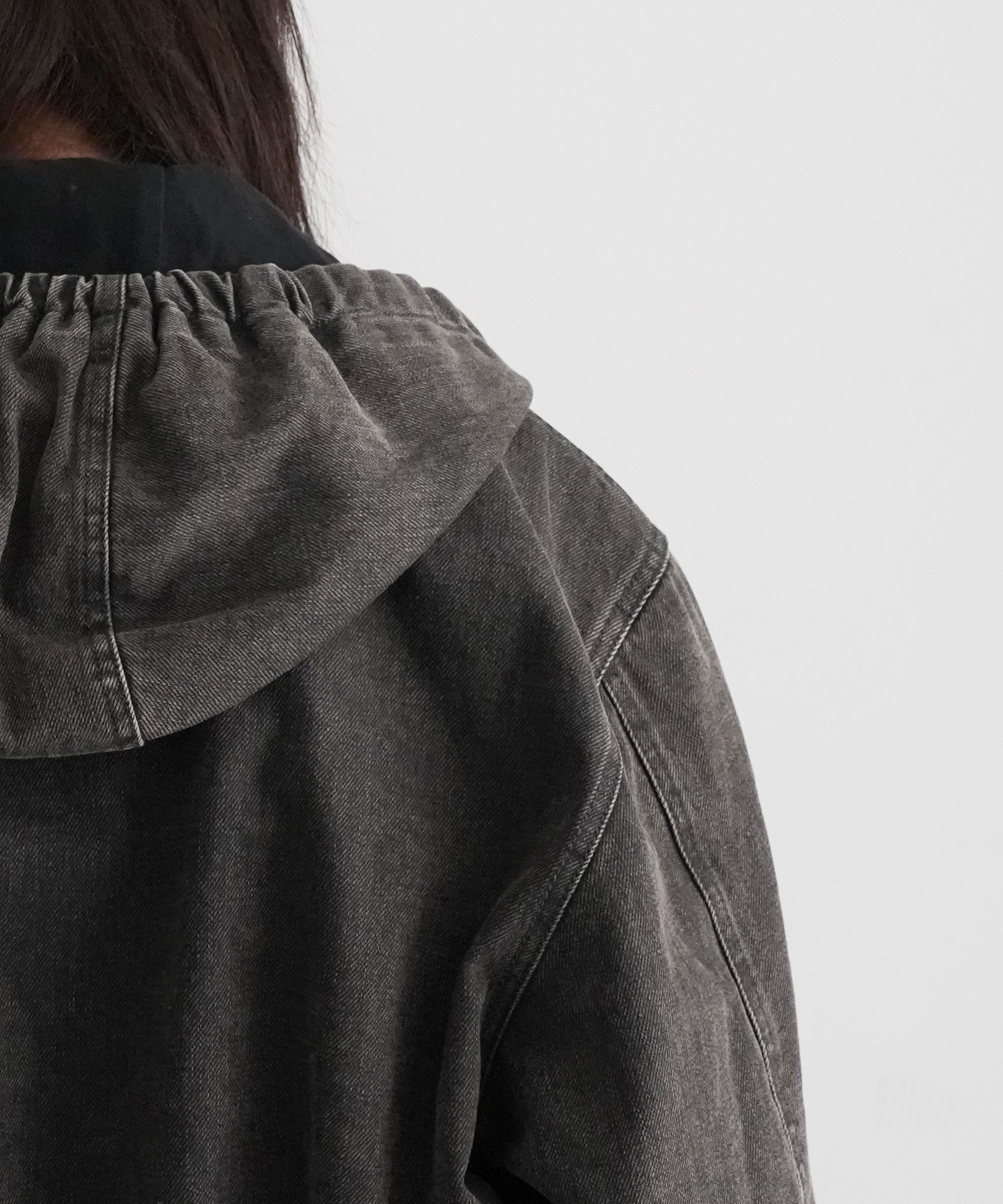 OUR LEGACY Bank jacket "BLACK COATED WASH"