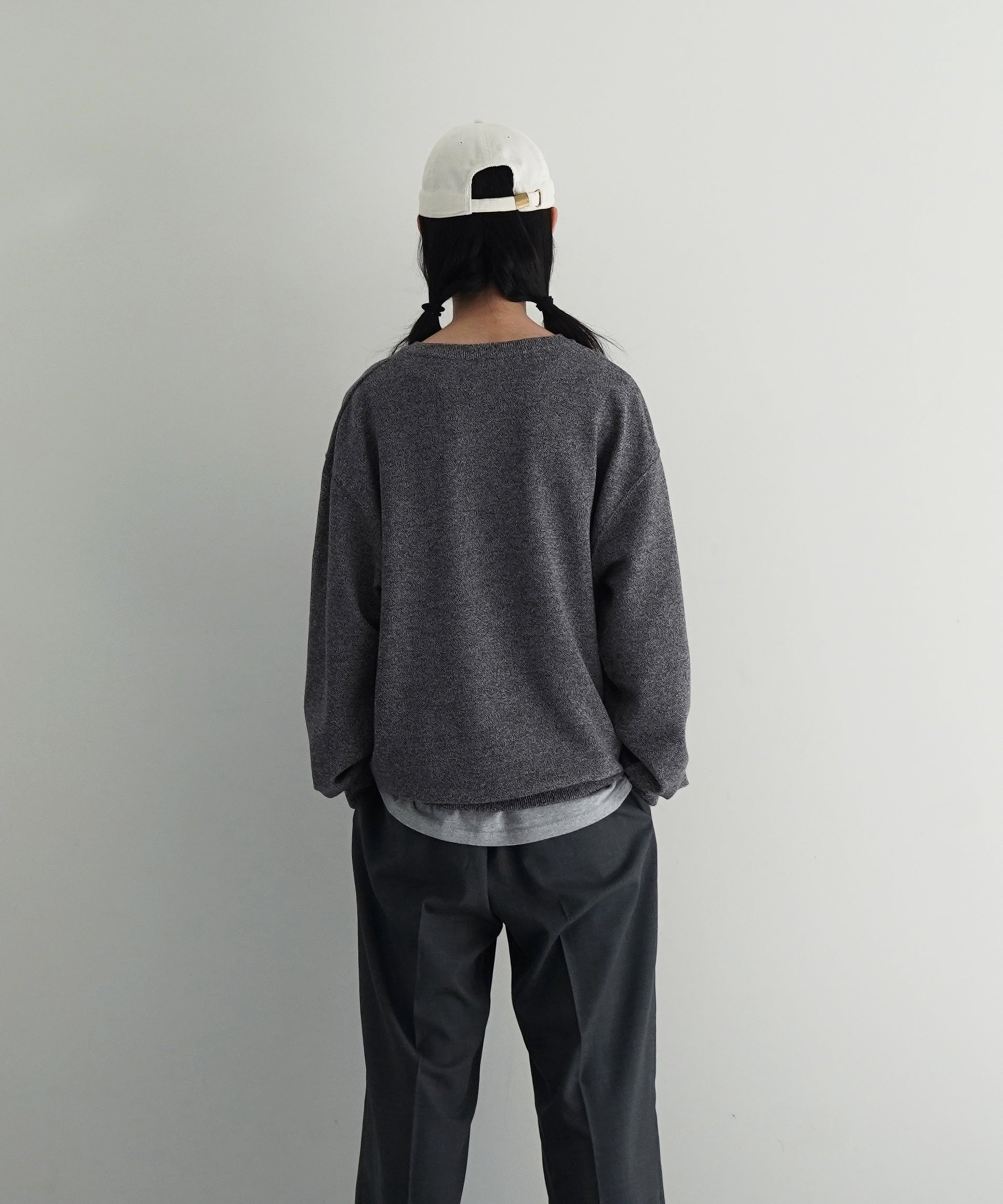 【EXCLUSIVE】crepuscule Co/ra moss stitch p/o "HEATHER GRAY"
