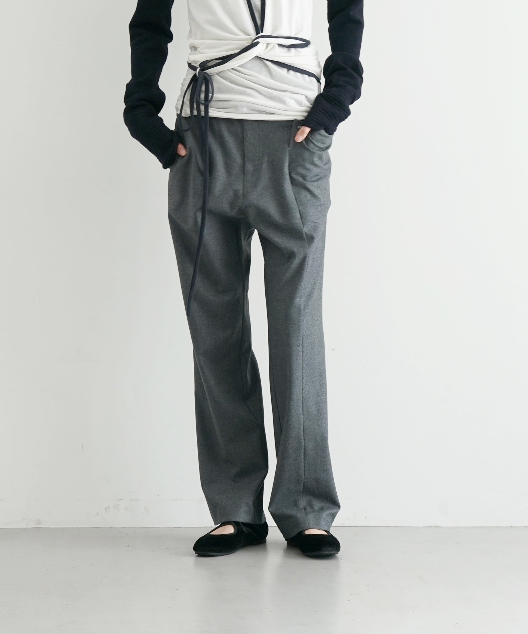 ULIKASANCTUS Double pocket pants “GREY"