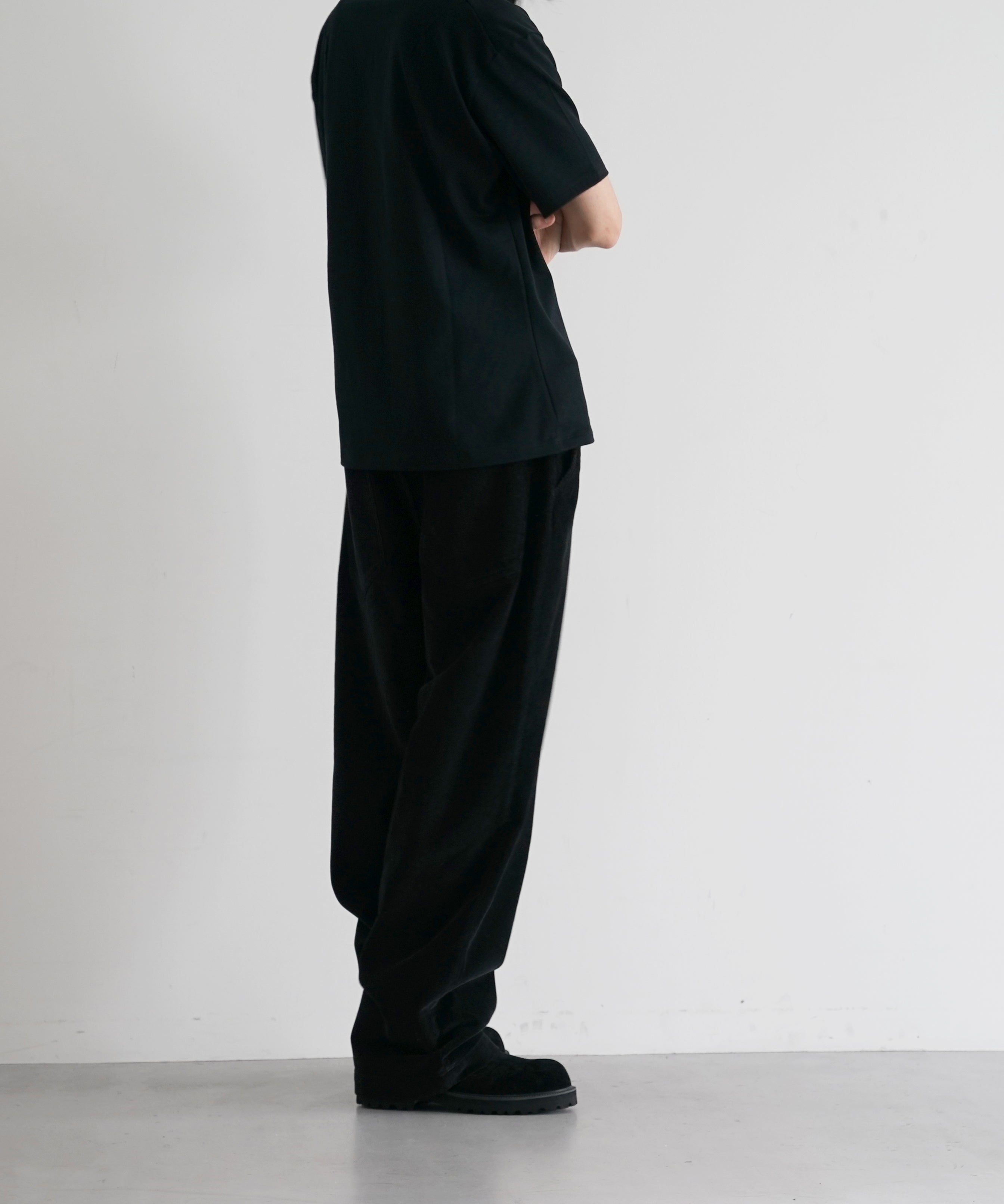 order Loose corduroy pants "BLACK"