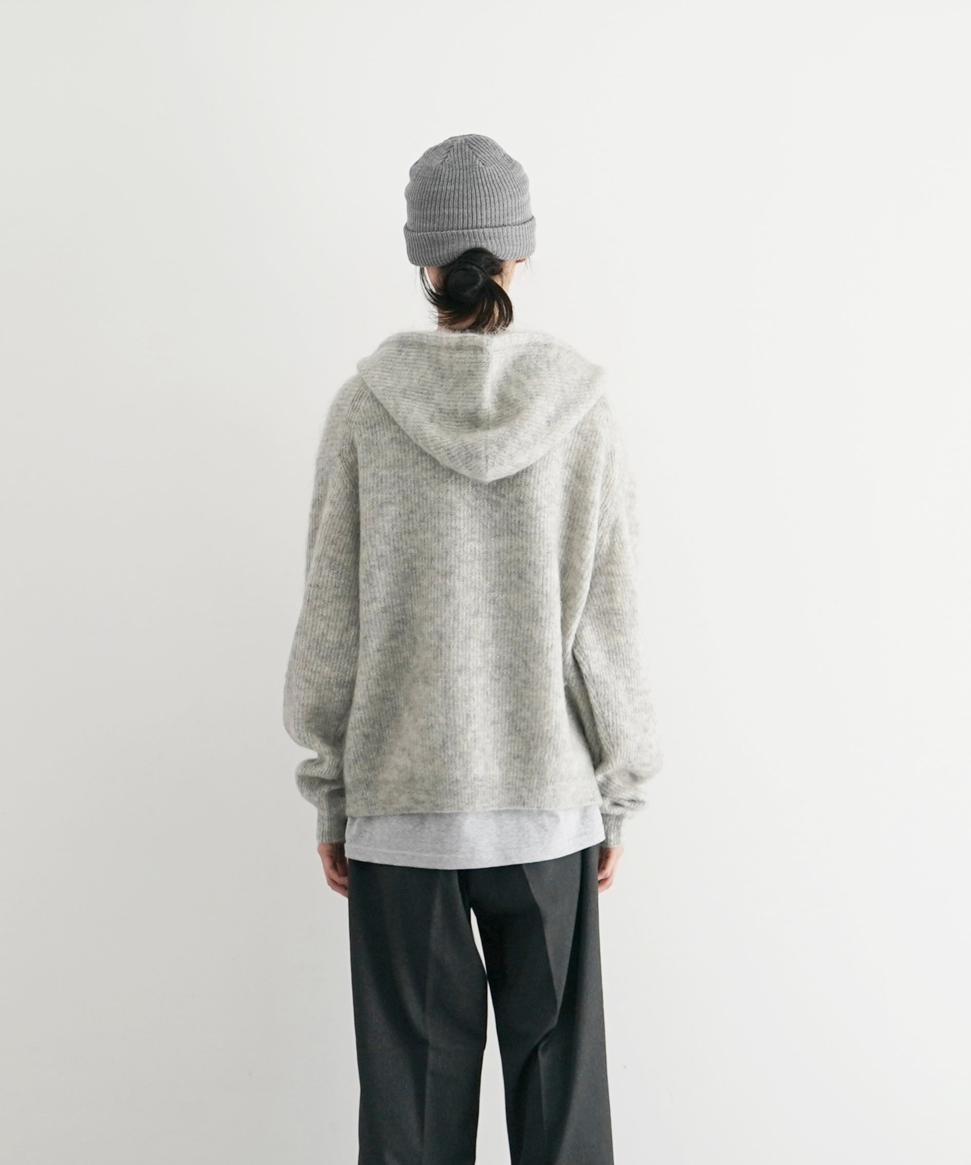 【EXCLUSIVE】crepuscule Mohair zip parka "L.GRAY"