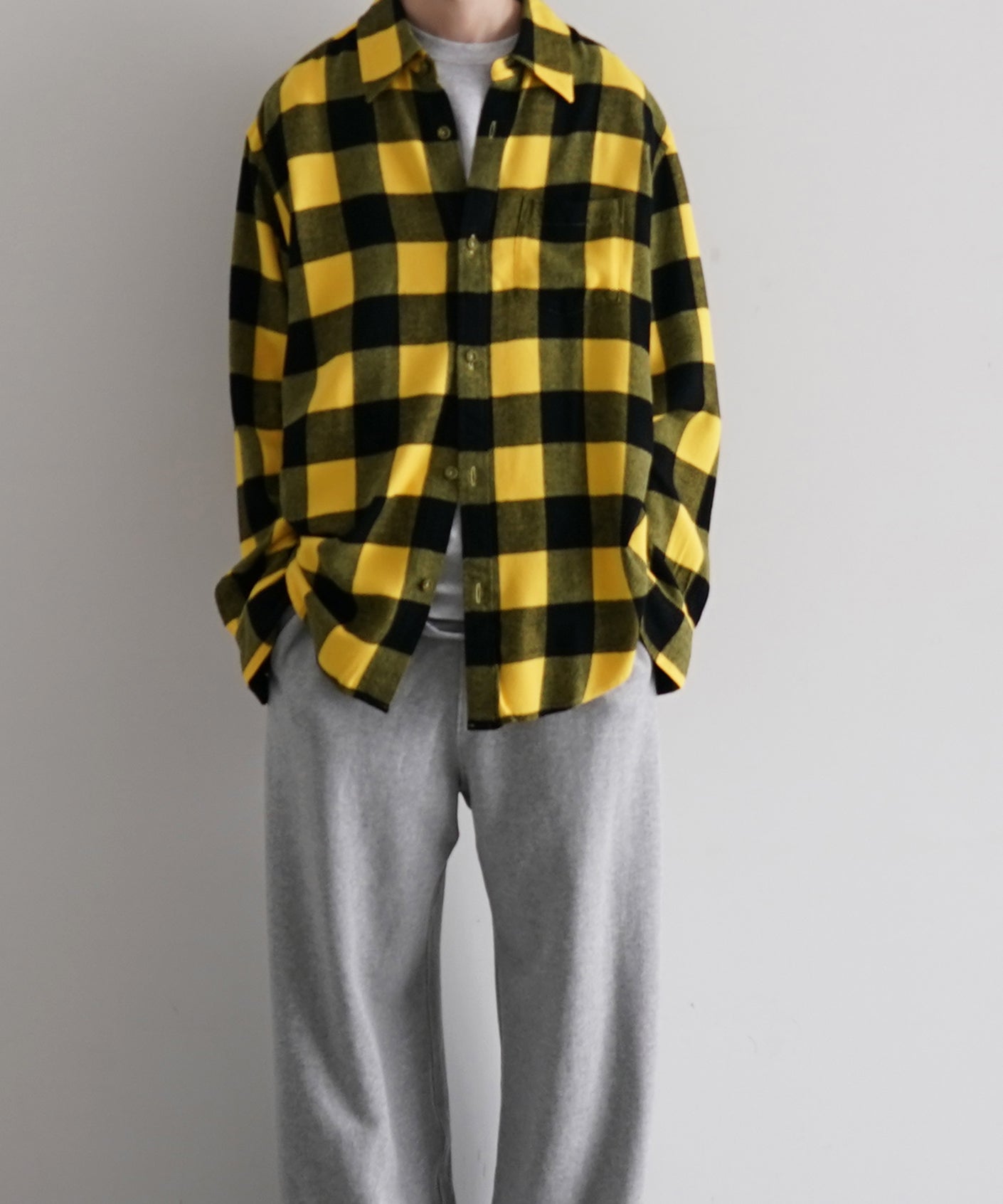KAIKO Flannel check shirt "YELLOW"