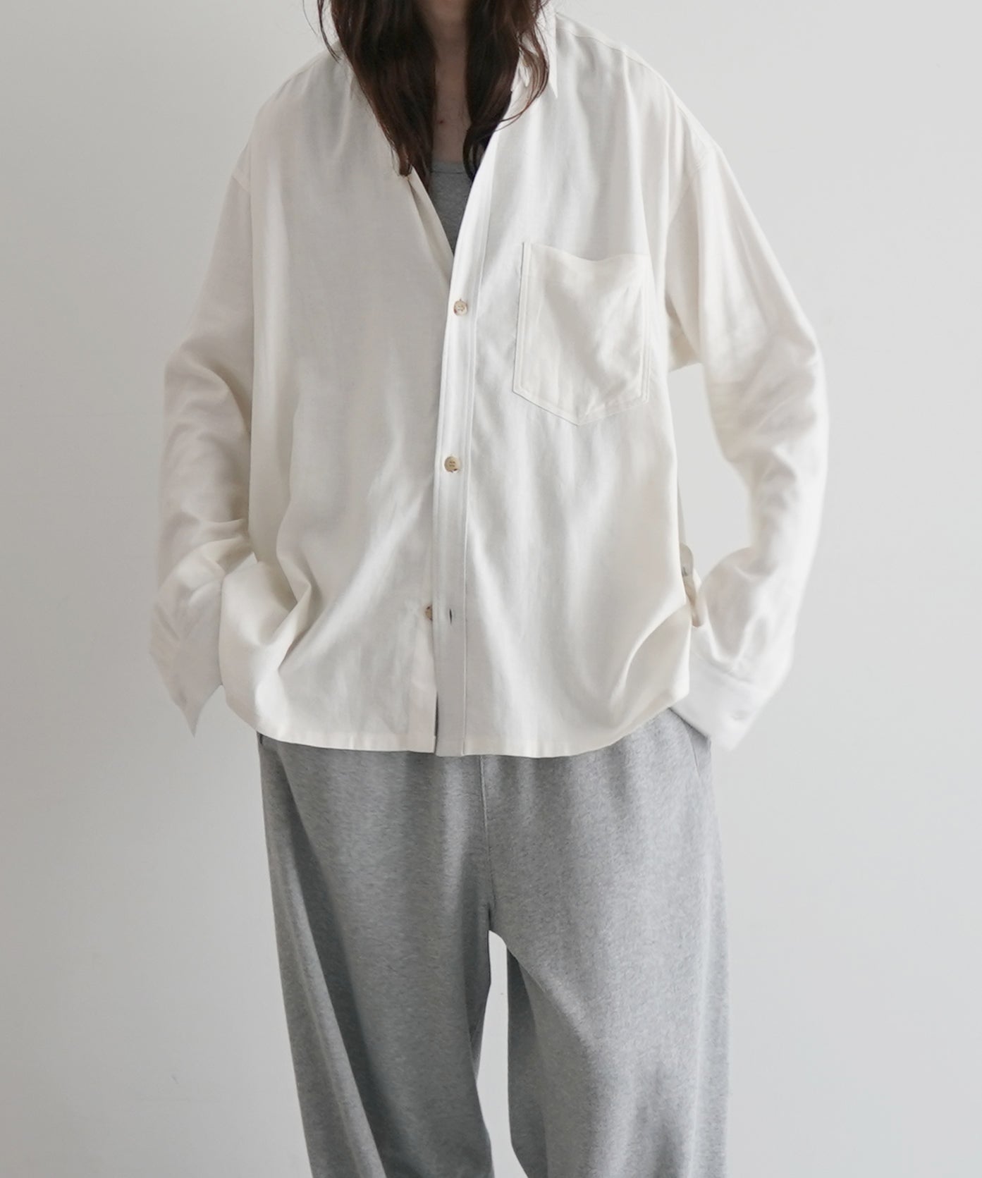 Laid.B Detachable shirt "WHITE"