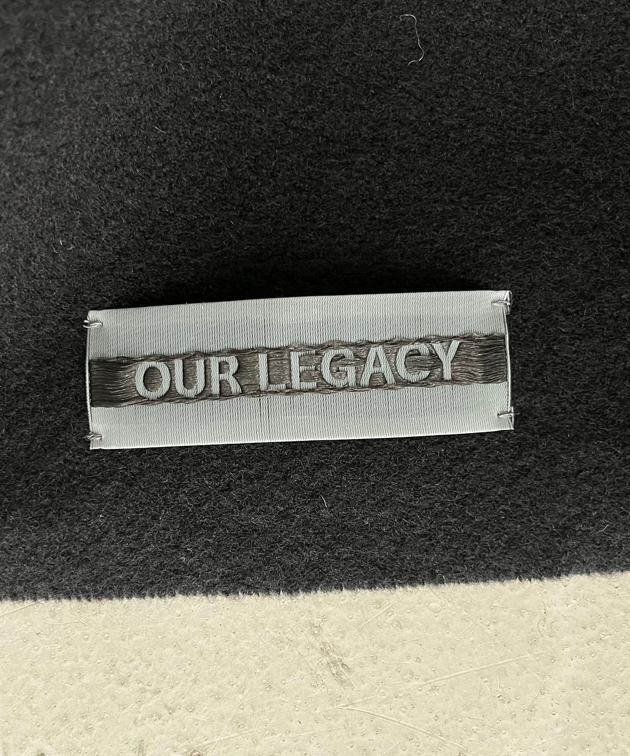OUR LEGACY Estate scarf "BLACK DOUBLE WOOL"