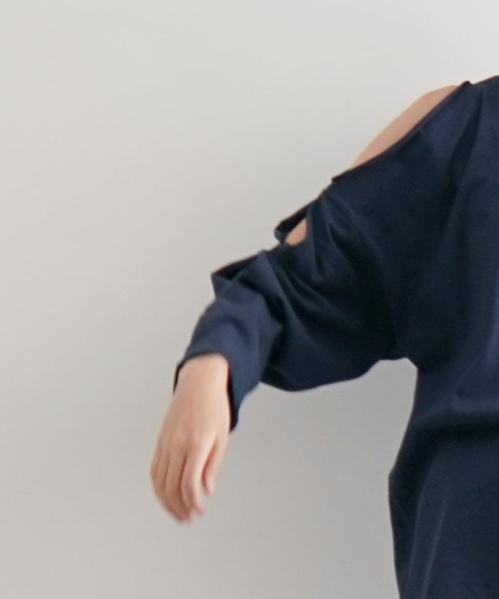 Baserange Pin long sleeve tee "ECHO BLUE"