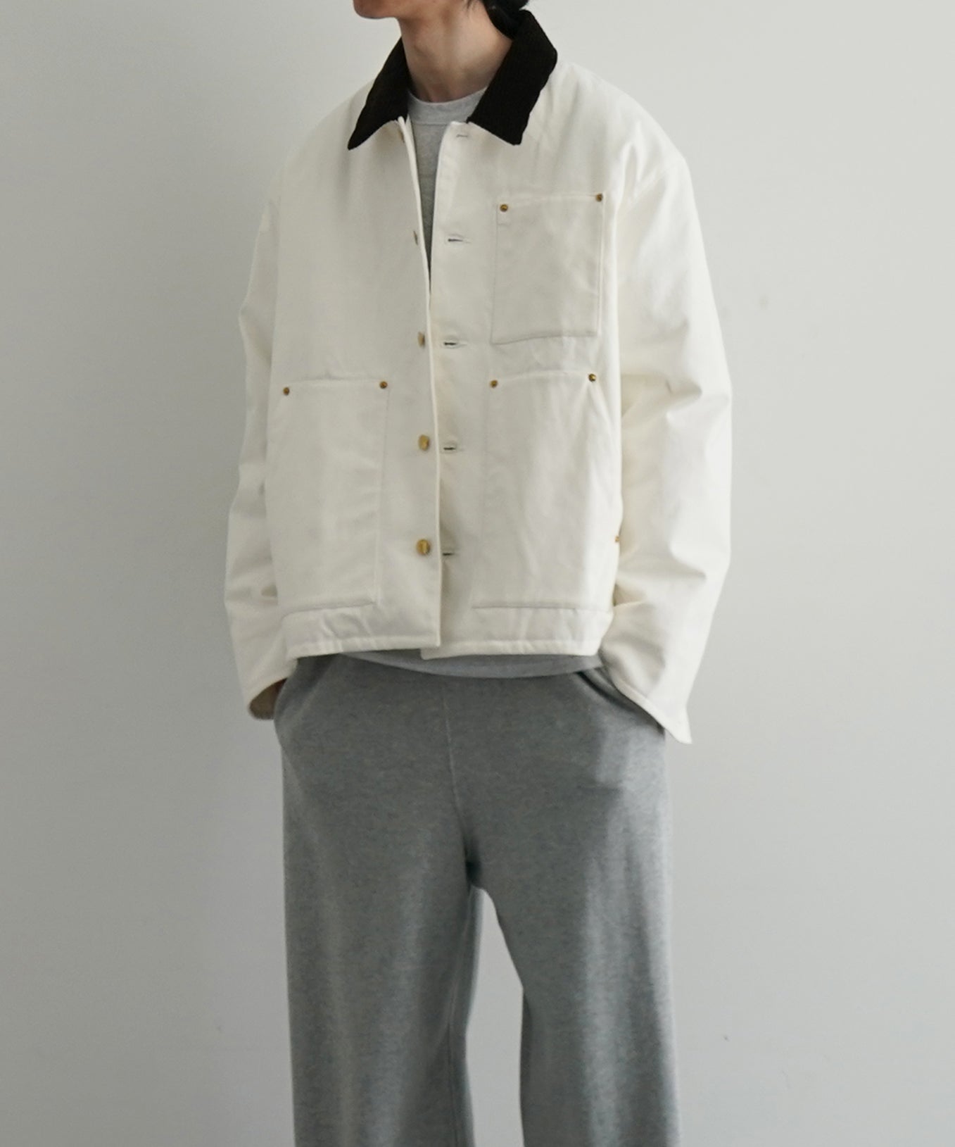 UNUSED Padded duck jacket "OFF WHITE"