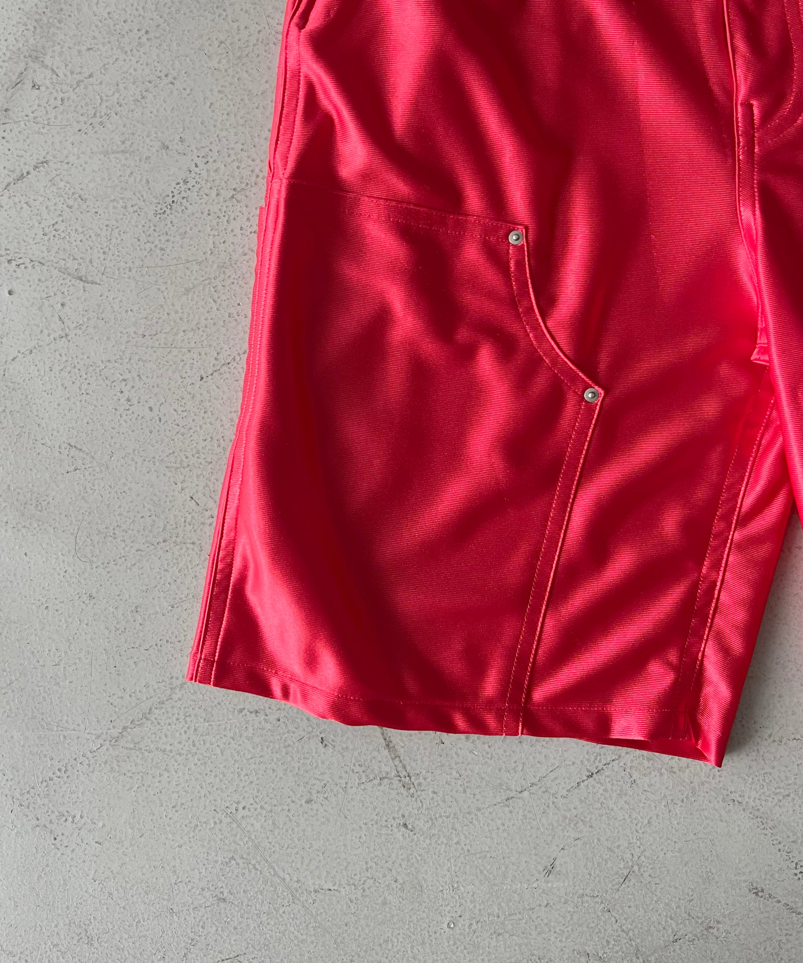ICE & TECHNO Double knee basket shorts "RED"
