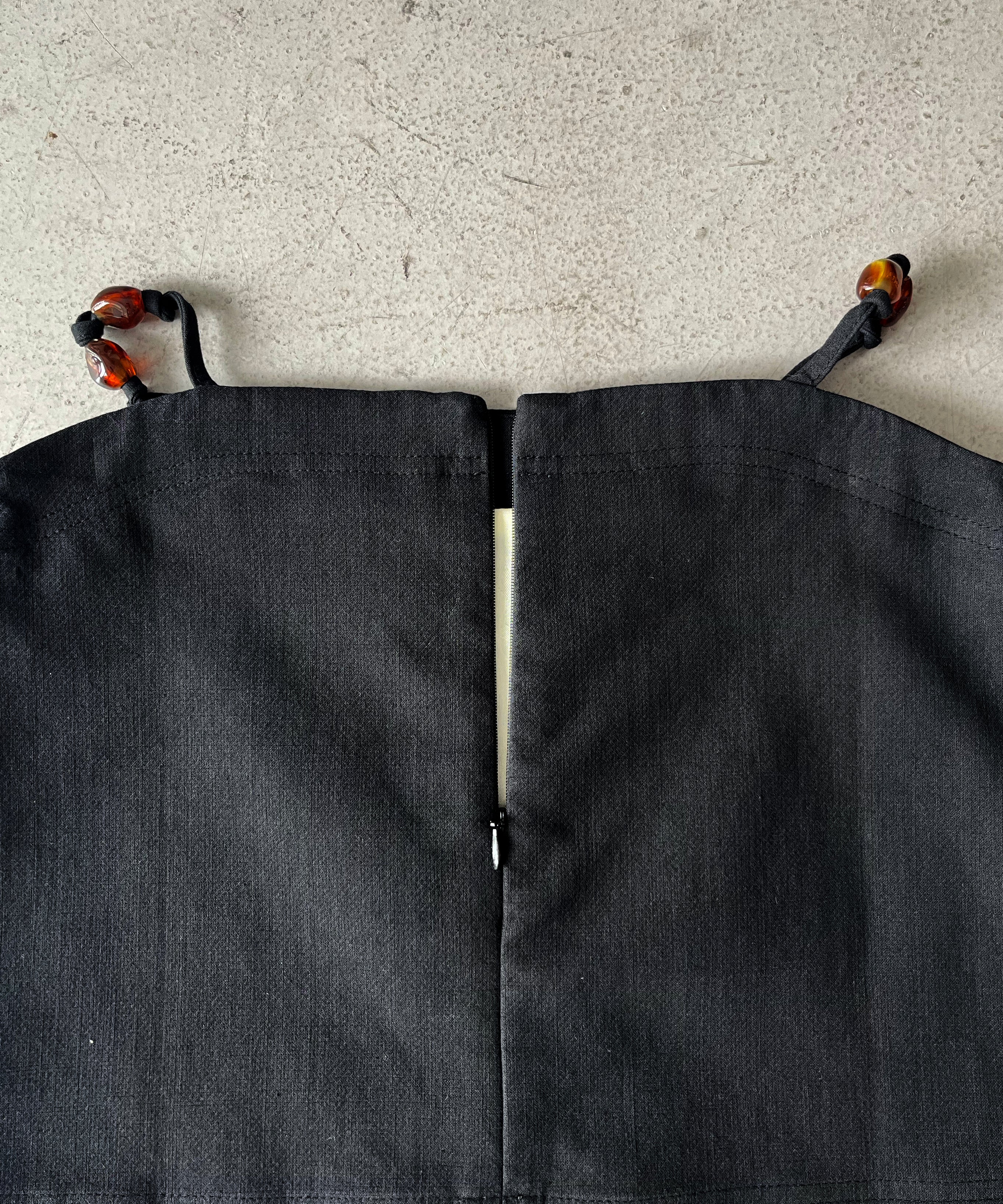 GANNI Cotton suiting mini skirt "BLACK"