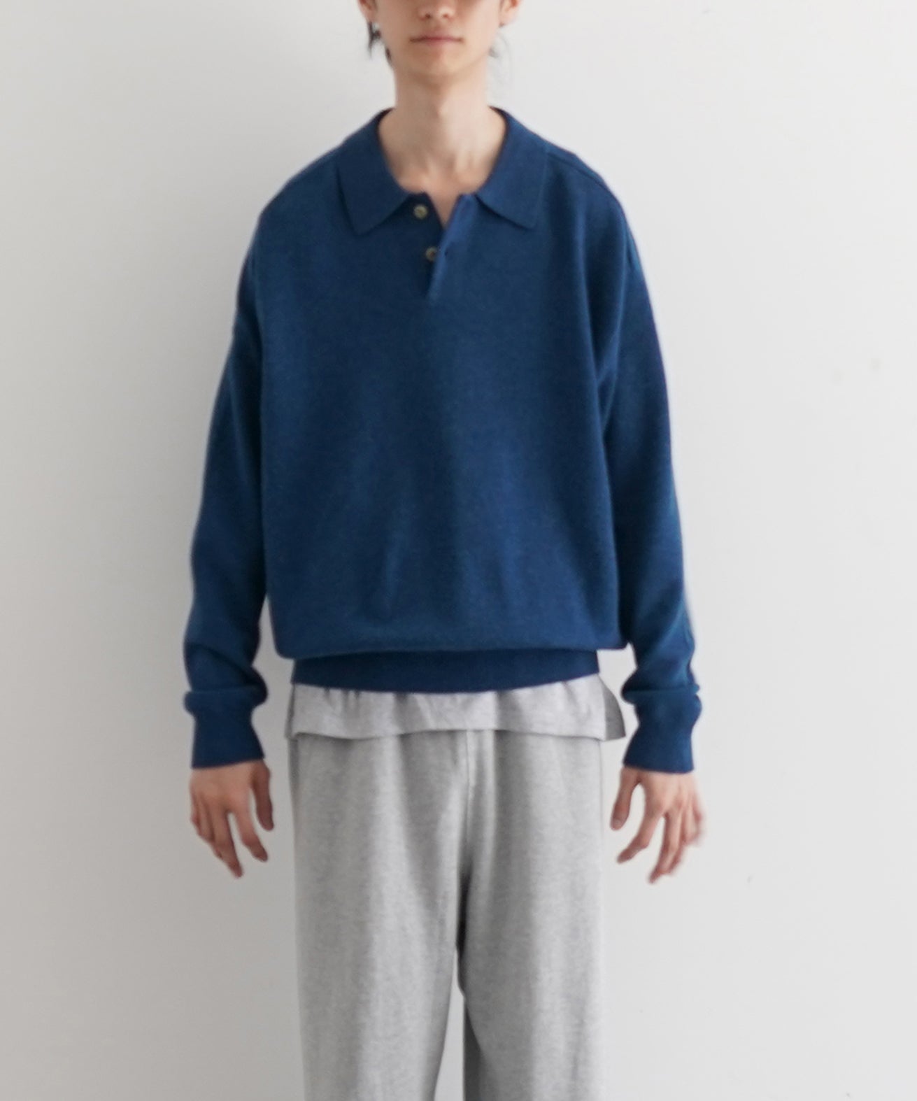 crepuscule M-g knit polo "YELLOW"
