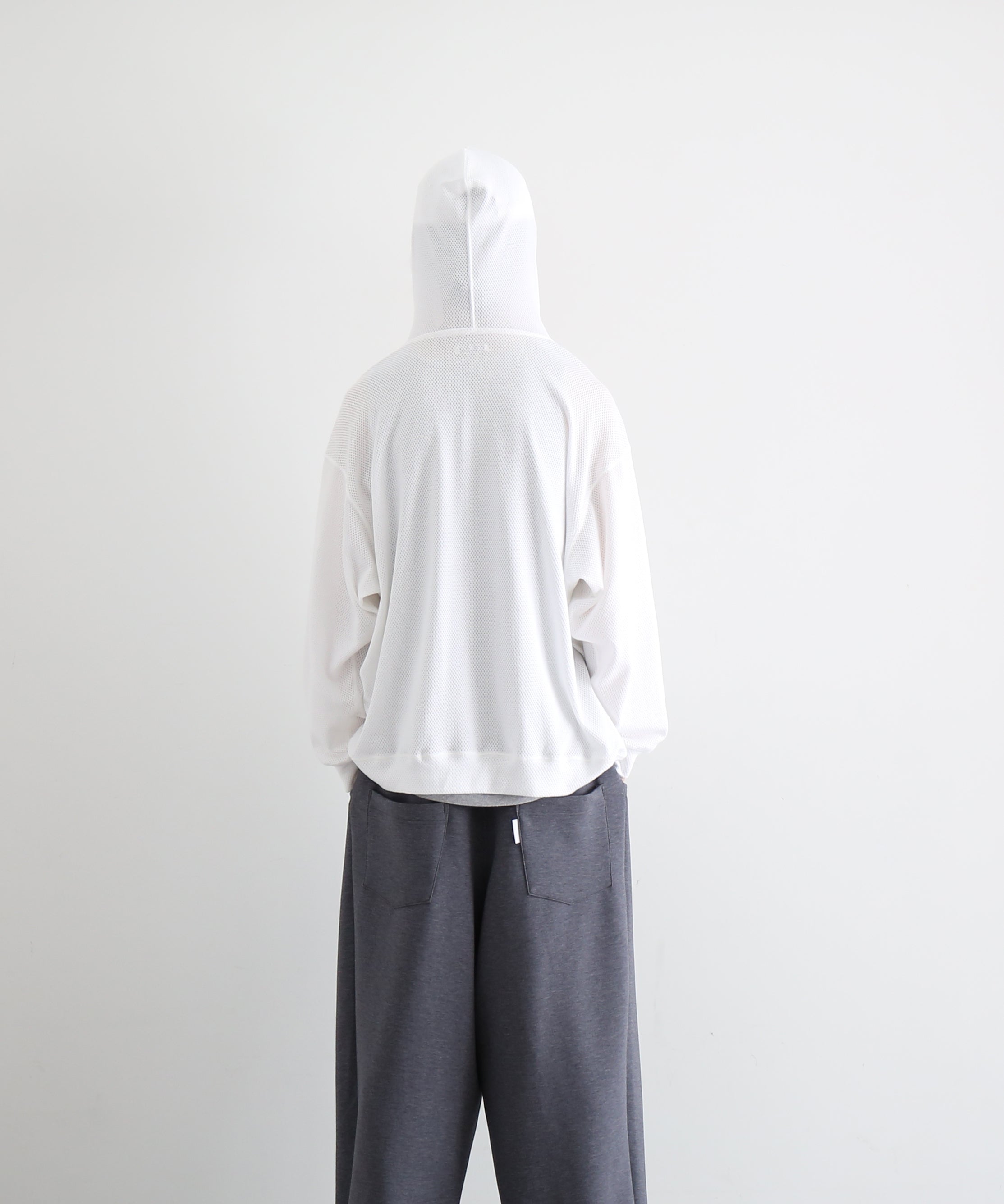 WHOWHAT 【フーワット】メンズ メッシュパーカー Cotton mesh hoodie