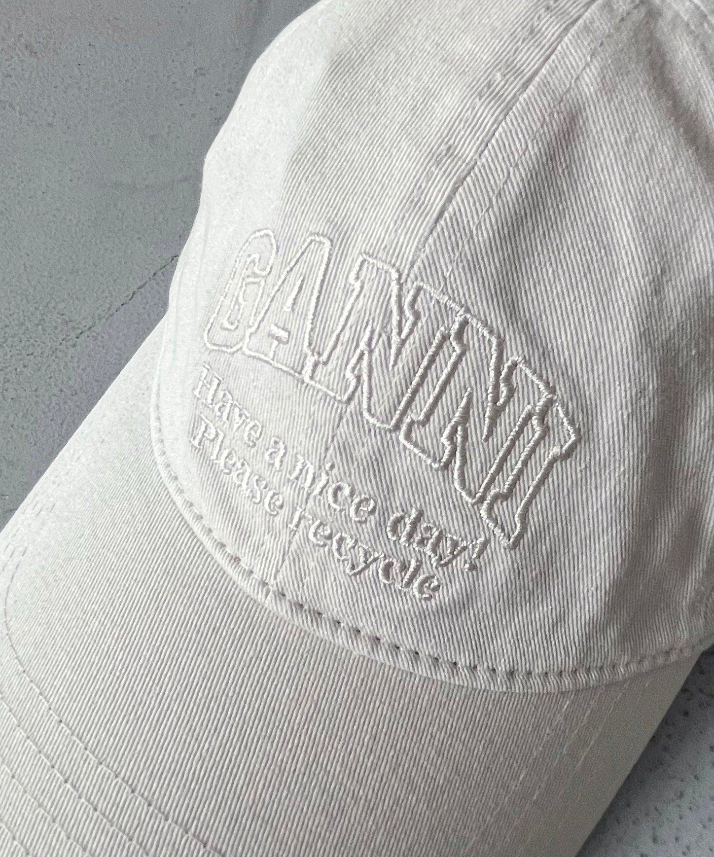 GANNI Cap hat denim "Baby Blue"