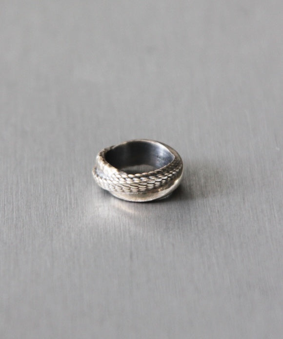 GUIDI Oblique rope ring / anello rocchetto coada obliquo "SILVER"