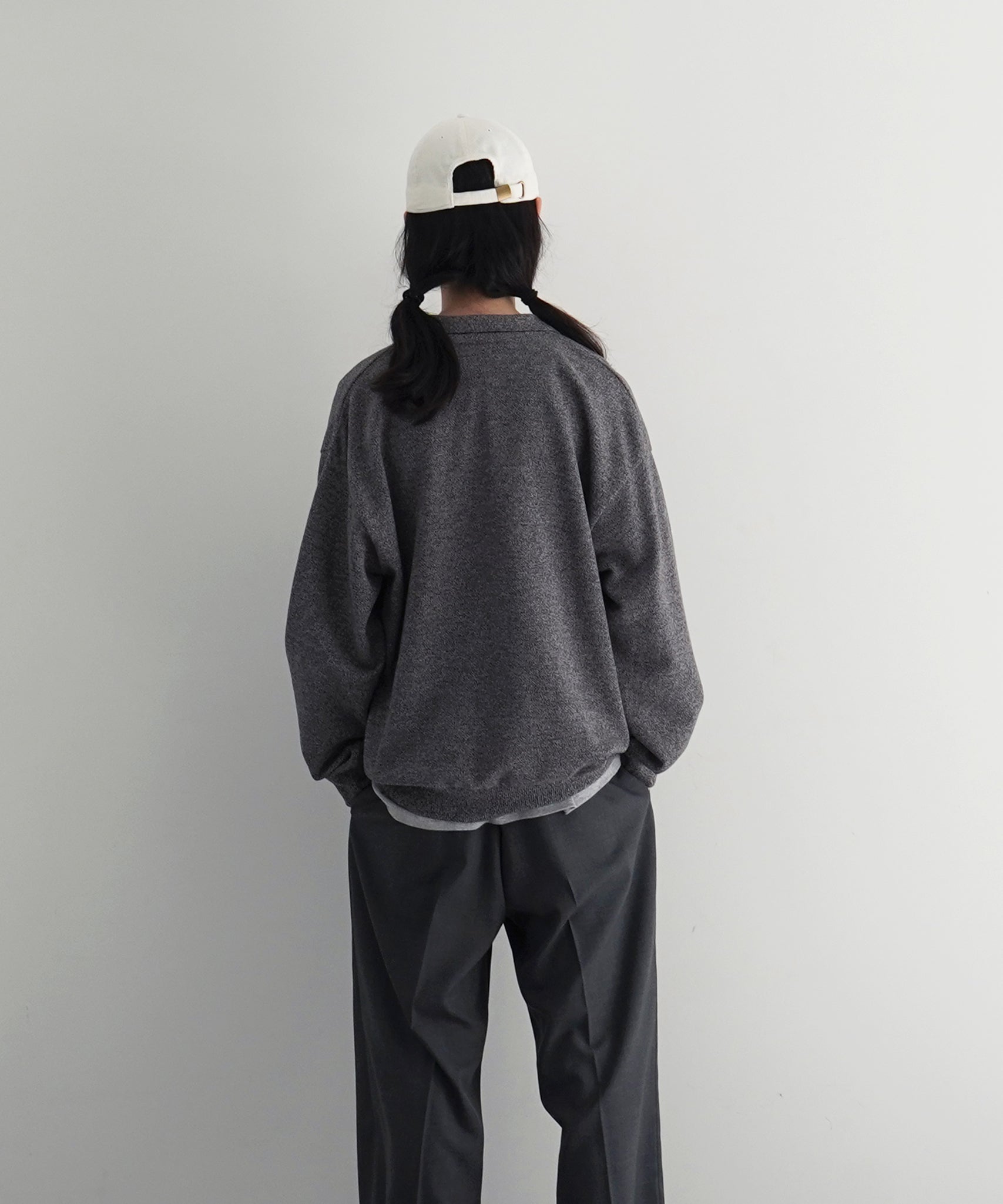 【EXCLUSIVE】crepuscule Co/ra moss stitch skipper "HEATHER BROWN"