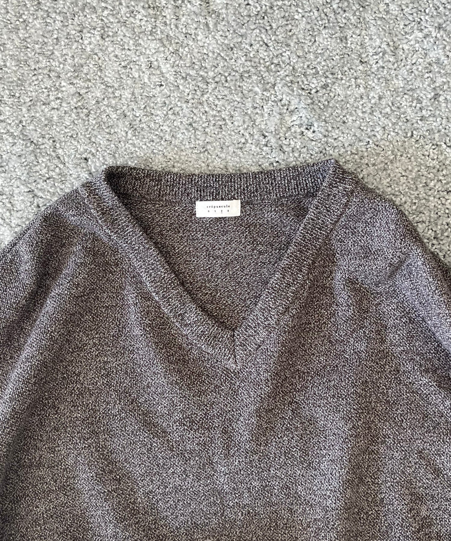 【EXCLUSIVE】crepuscule Co/ra moss stitch p/o "HEATHER BROWN"
