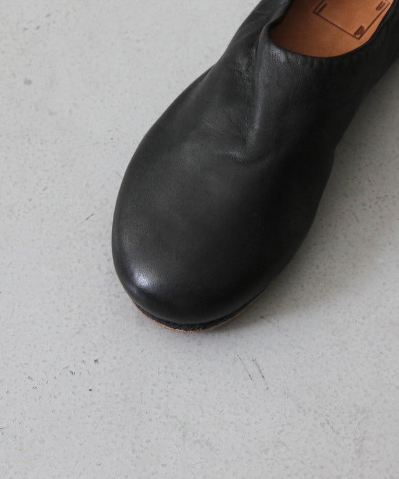 GUIDI Slipper slip on , sole rubber "BLACK"