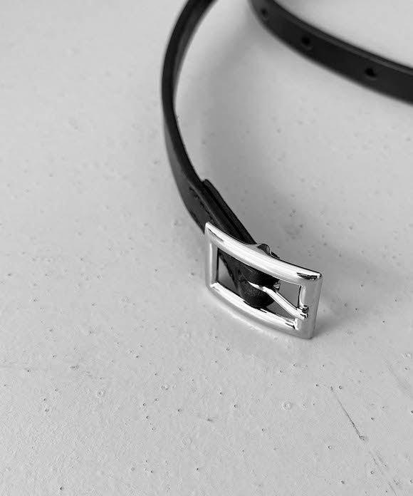 Aeta Vt11 square buckle belt "BLACK"