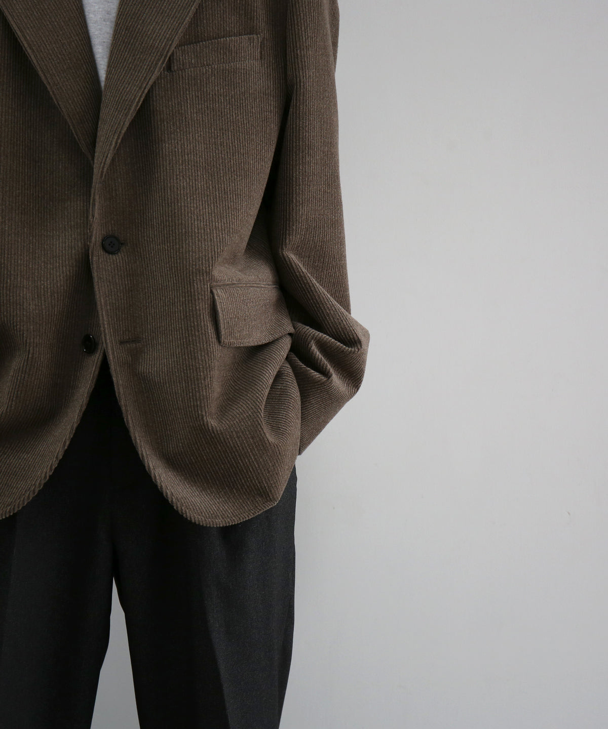 UNUSED Us2581 corduroy jacket "TAUPE"