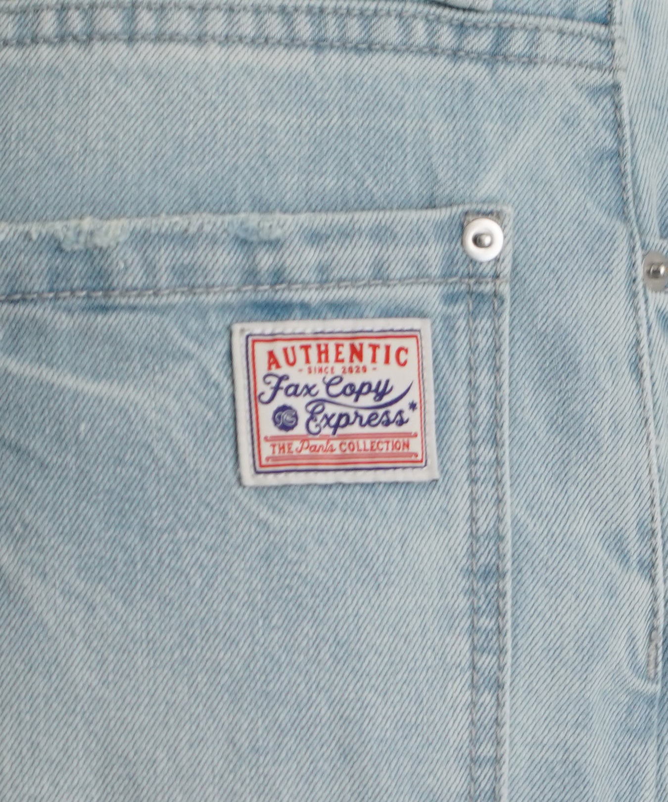 FAX COPY EXPRESS Gardener straight-leg denim pants "BLUE"