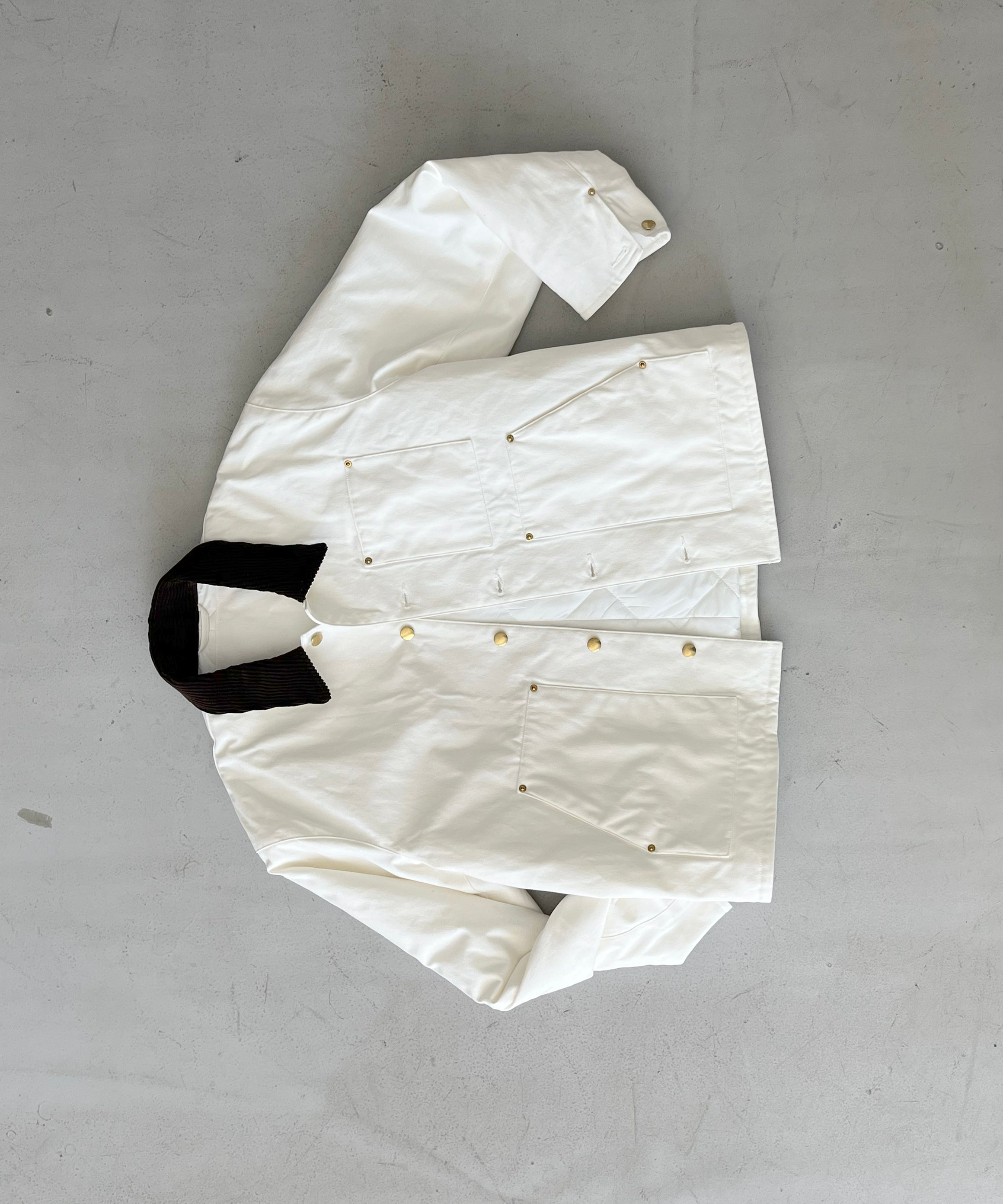 UNUSED Padded duck jacket "OFF WHITE"