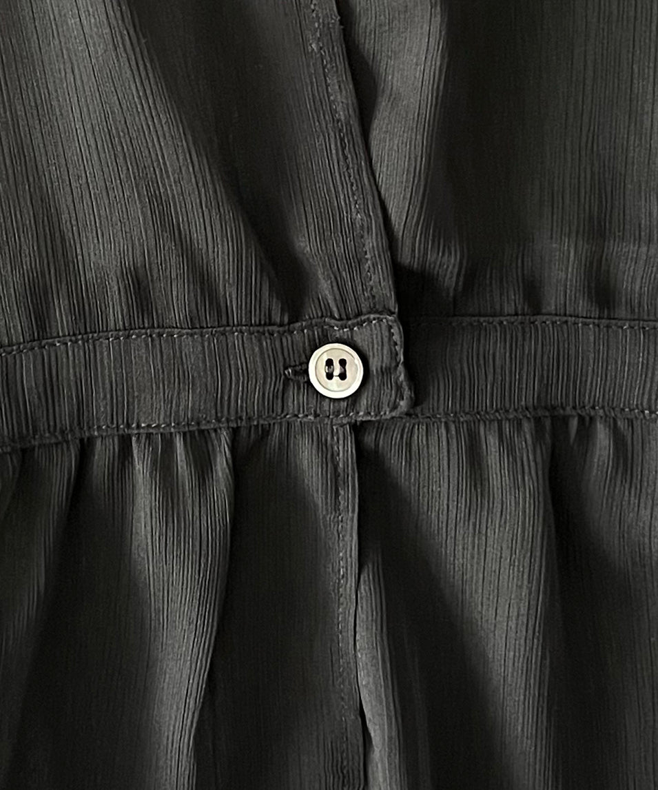 OUR LEGACY Waist blouse "CRINKLE BLACK VEIL POLY"